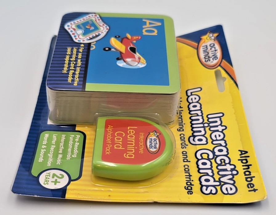 Active Minds Interactive Learning Cards Alphabet Pack NEW SEALED – 2006 Cartridg