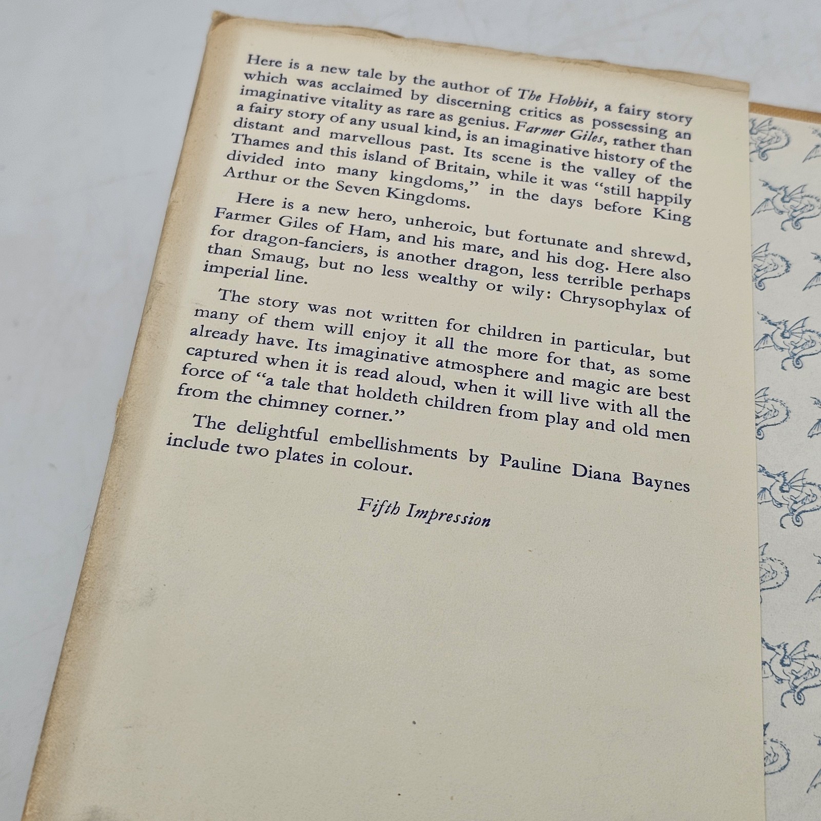 FARMER GILES OF HAM by J.R.R. Tolkien & Pauline Baynes 1966 5th printing