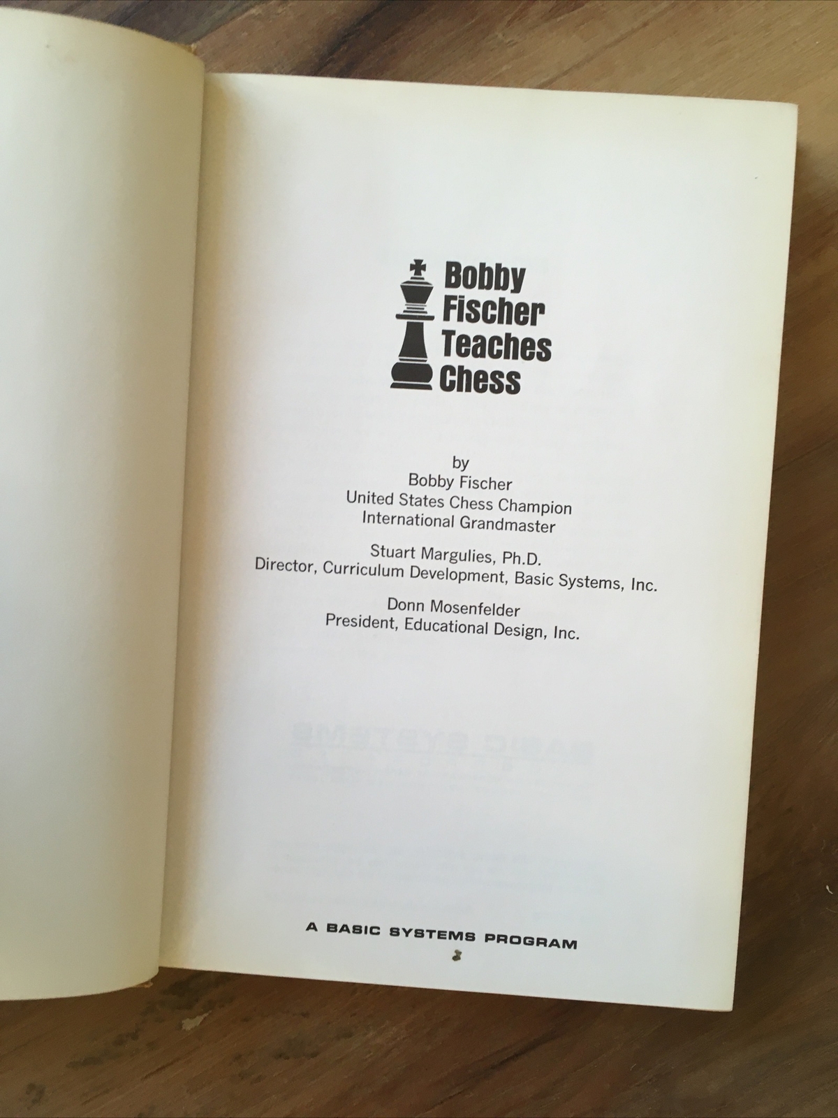 FIRST PRINTING. Bobby Fischer Teaches Chess by Bobby Fischer