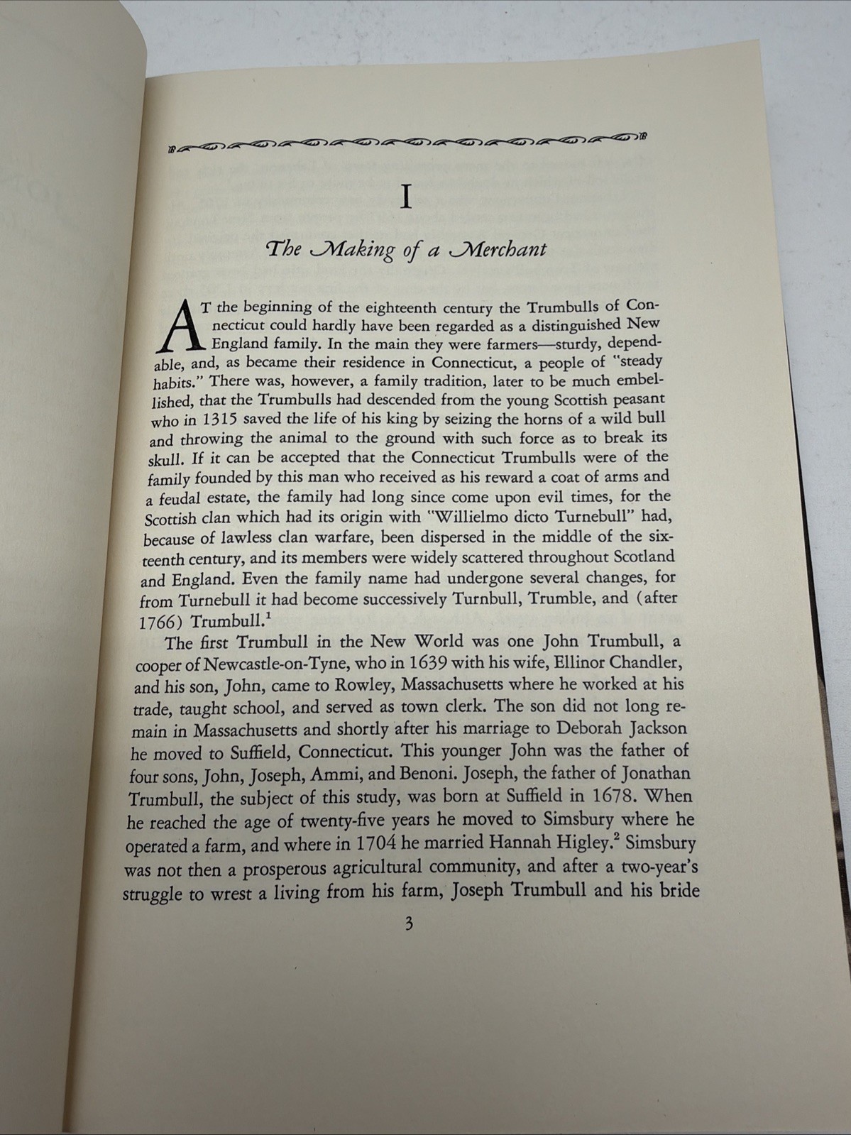 JONATHAN TRUMBULL, CONNECTICUT’S MERCHANT MAGISTRATE, 1710 – 1785, Hardcover