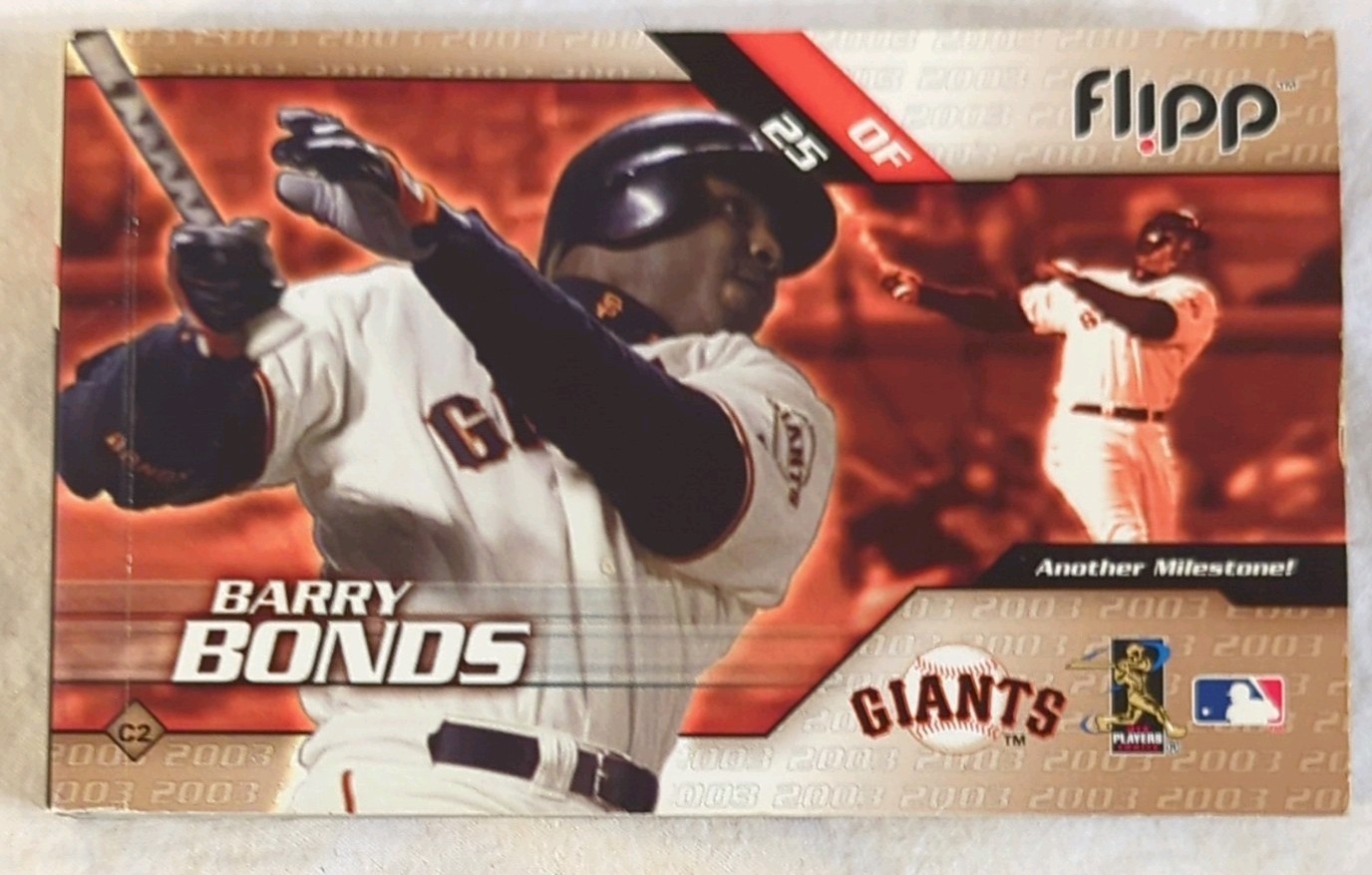 Flipp Barry Bonds Giants 2001 Booklet Home Run #71 & Another Milestone