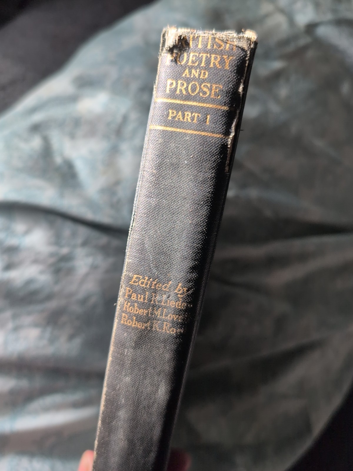 Vtg 1928 AQ British Poetry & Prose Hardcover Ornate Book Elizabethan Anglo-Saxt