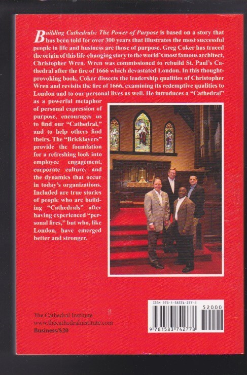 Building Cathedrals: The Power of Purpose – by Greg Coker SIGNED COPY LN