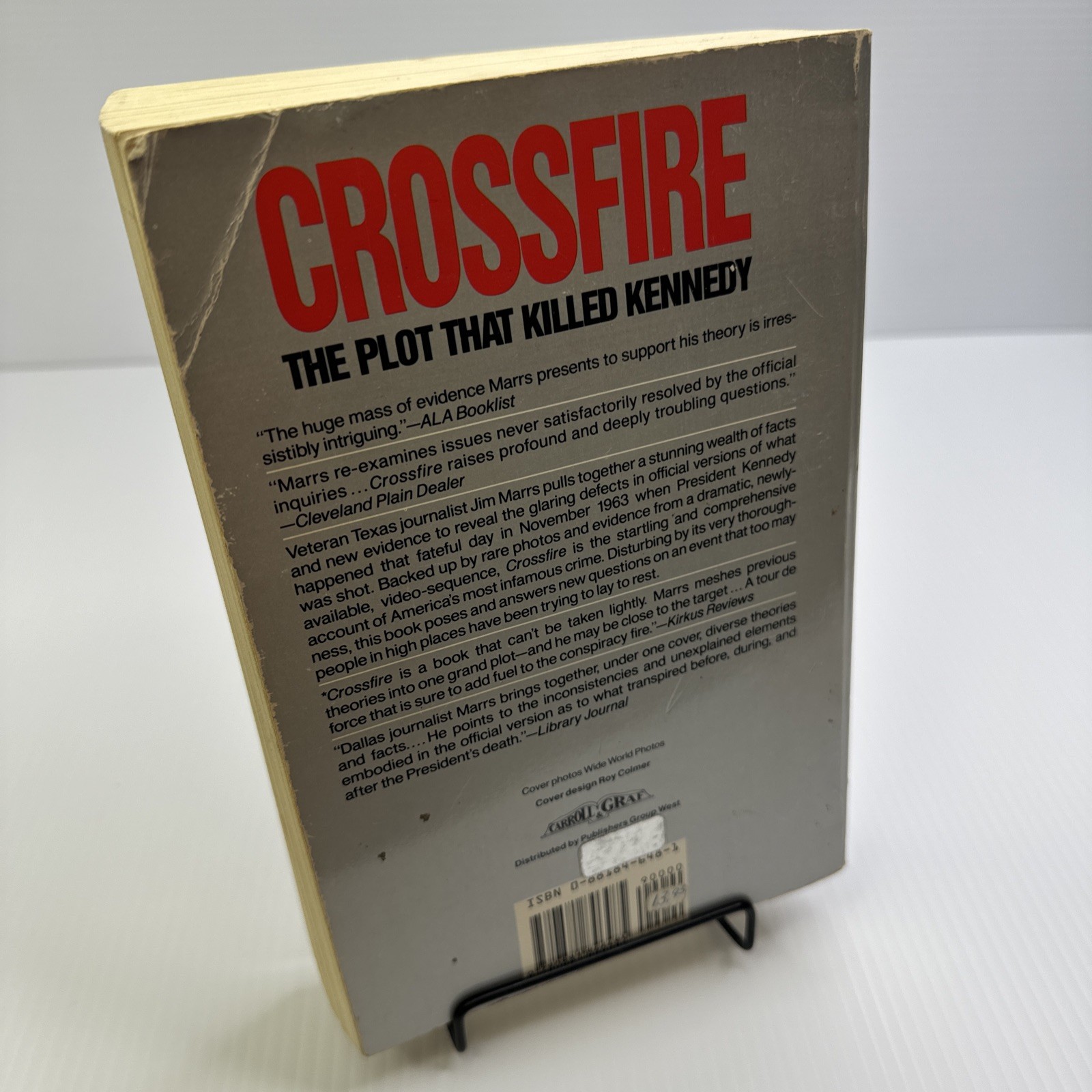 Crossfire Plot that Killed Kennedy Jim Marrs Second Print 1990 PB Carroll & Graf