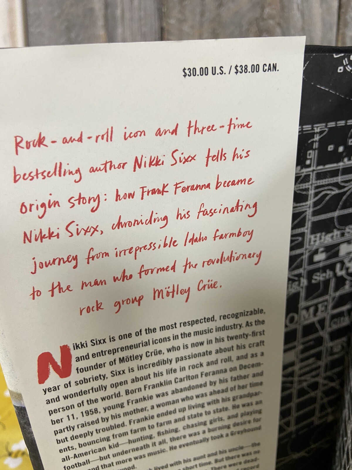 NIKKI SIXX – The First 21 How I Became Nikki Sixx – 2021 Hardcover Book~NEW