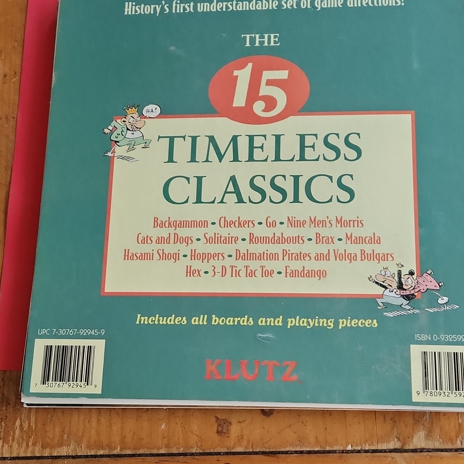 Klutz The Book of Classic Board Games Sid Sackson Illustrated Spiral Bound 1990s