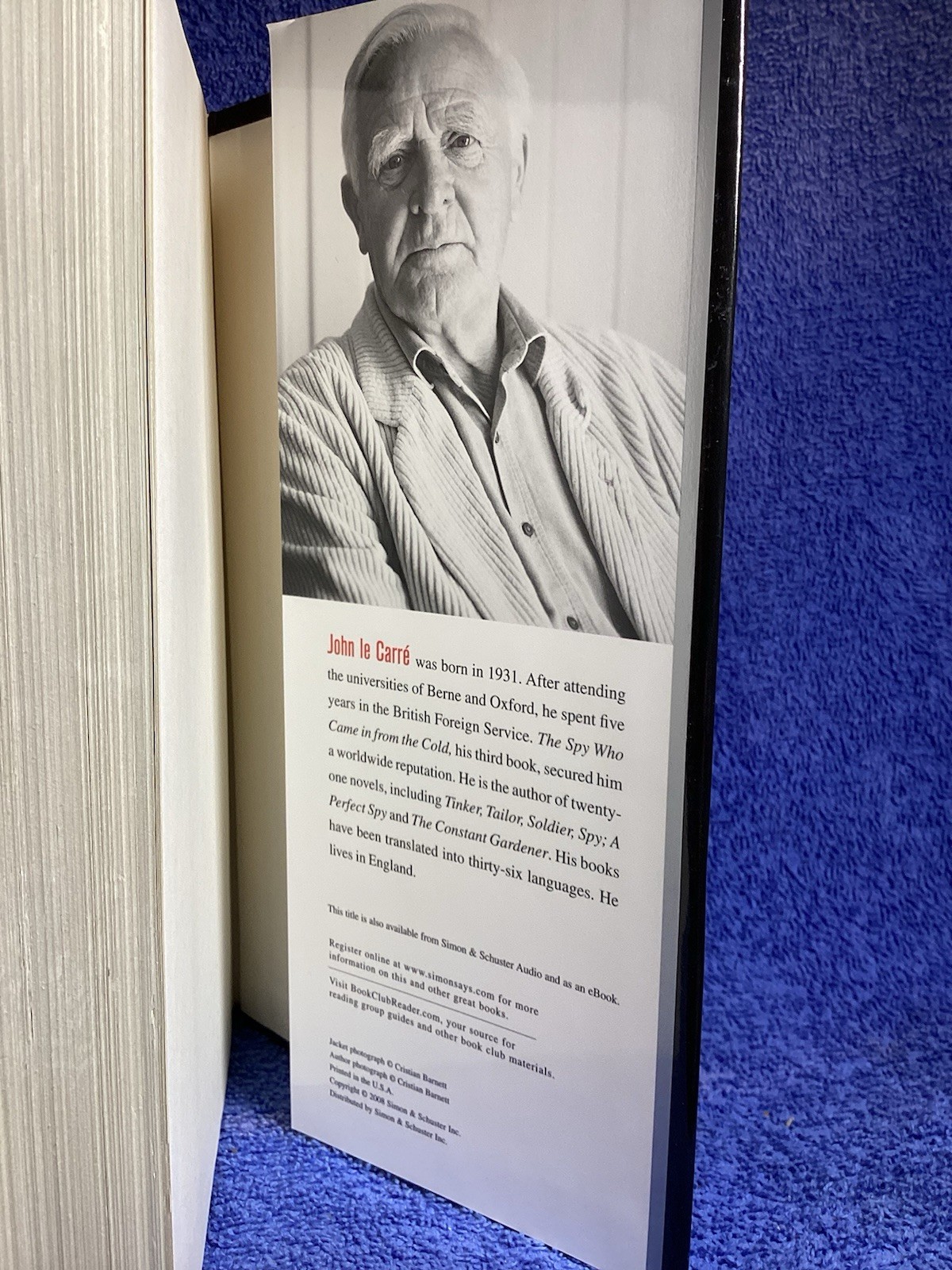 A Most Wanted Man John LeCarre’ Published By Scribner 2008 323 Pages