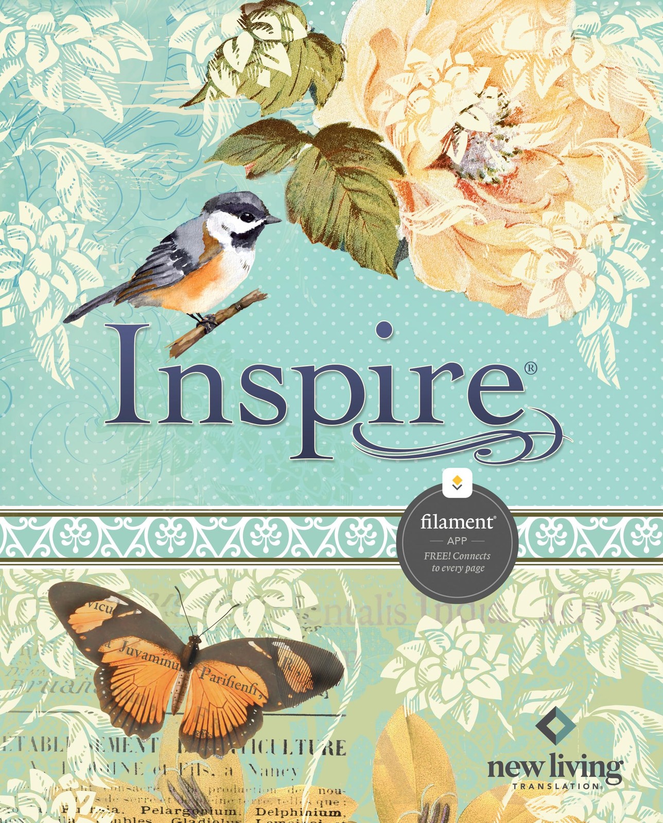 Inspire Bible NLT, Filament Enabled (Hardcover LeatherLike, Aquamarine): The…