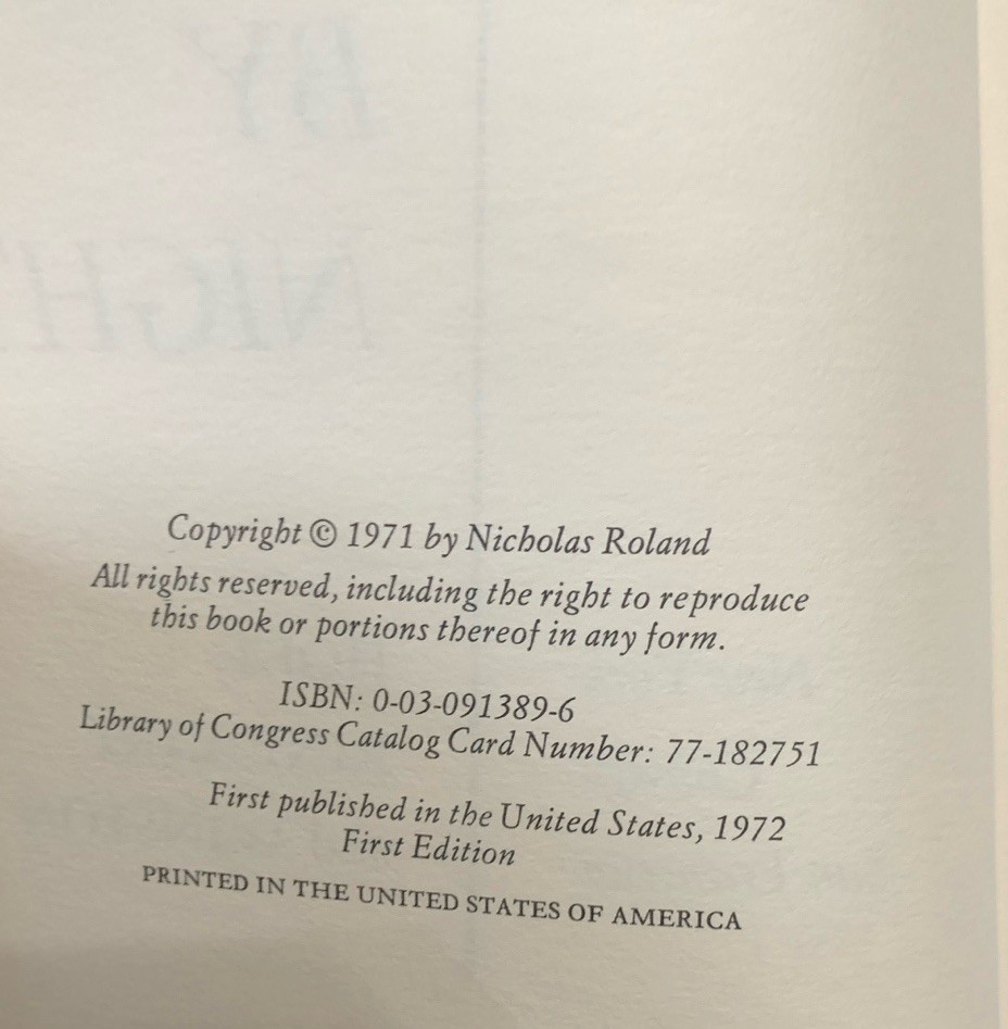 WHO CAME BY NIGHT By Nicholas Roland – Hardcover *Excellent Condition* DJ Book