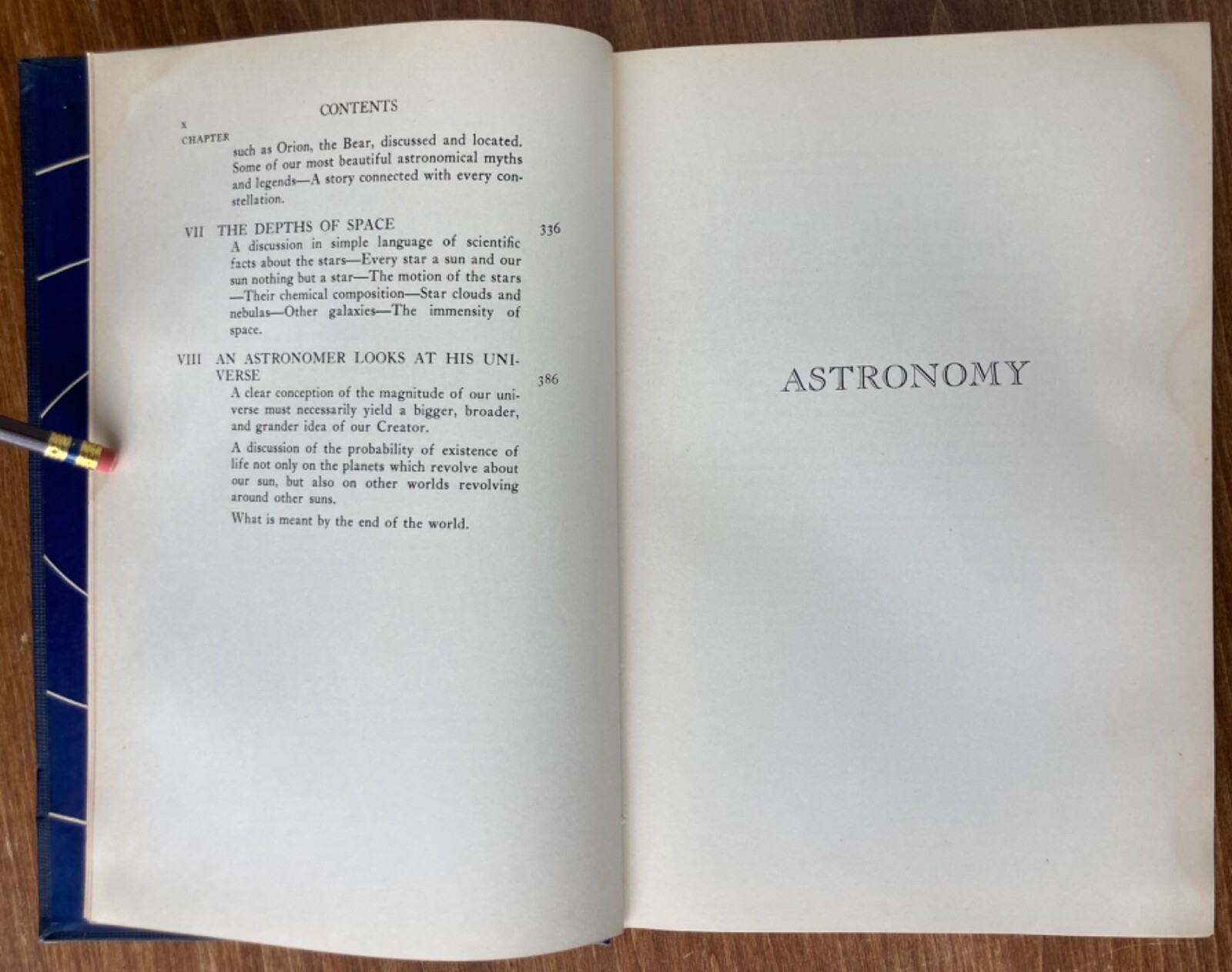 Astronomy, Arthur M. Harding 1935 Drawings by Claude H. Dyer HC/DJ