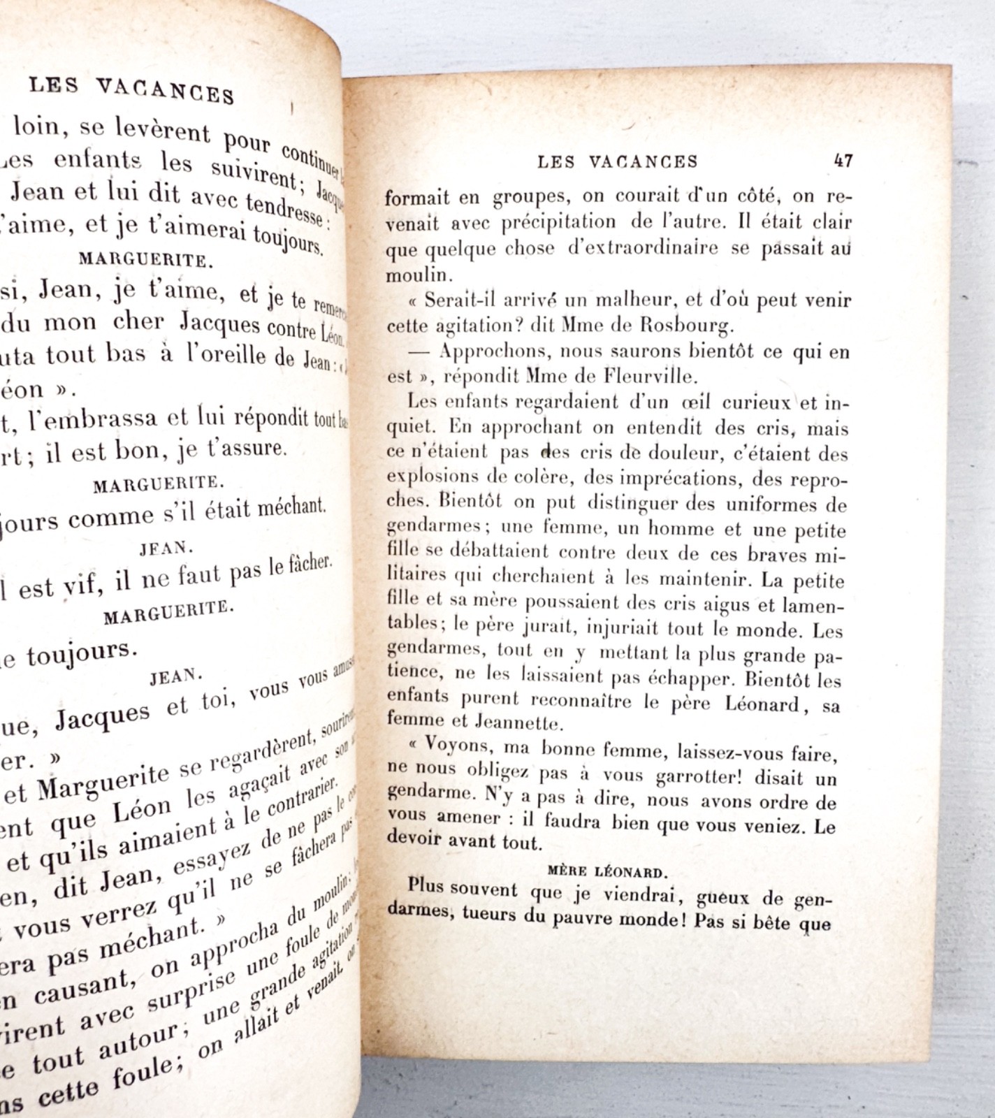 Les Vacances – Comtesse de Ségur Antique French Illustrated Children’s Book 1929