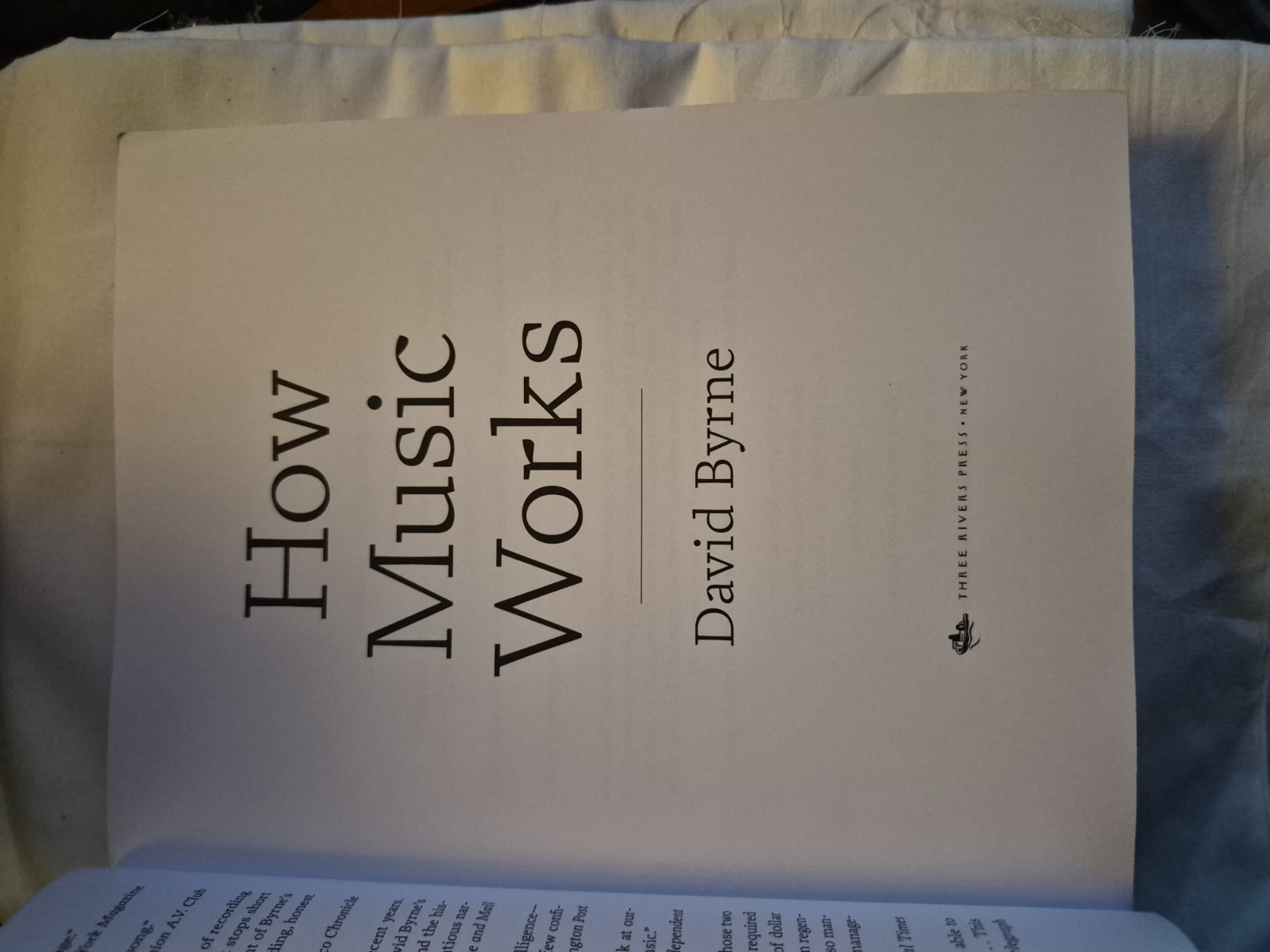 David Byrne How Music Works Hardcover/Soft 2012 Illustrated First Three RiversEd