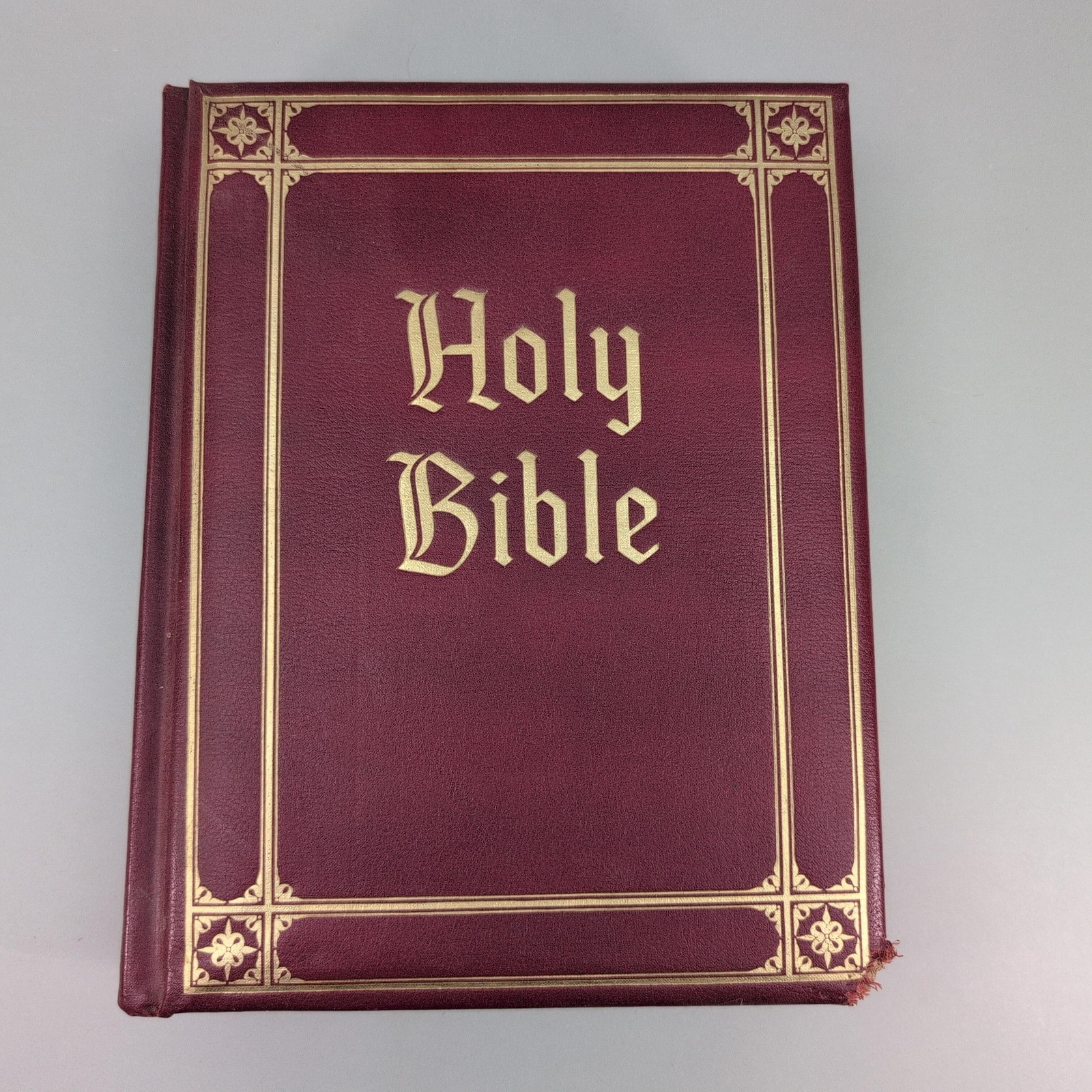 Vintage Holy Bible King James Guiding Light Ferguson HC Burgundy Illustrated USA
