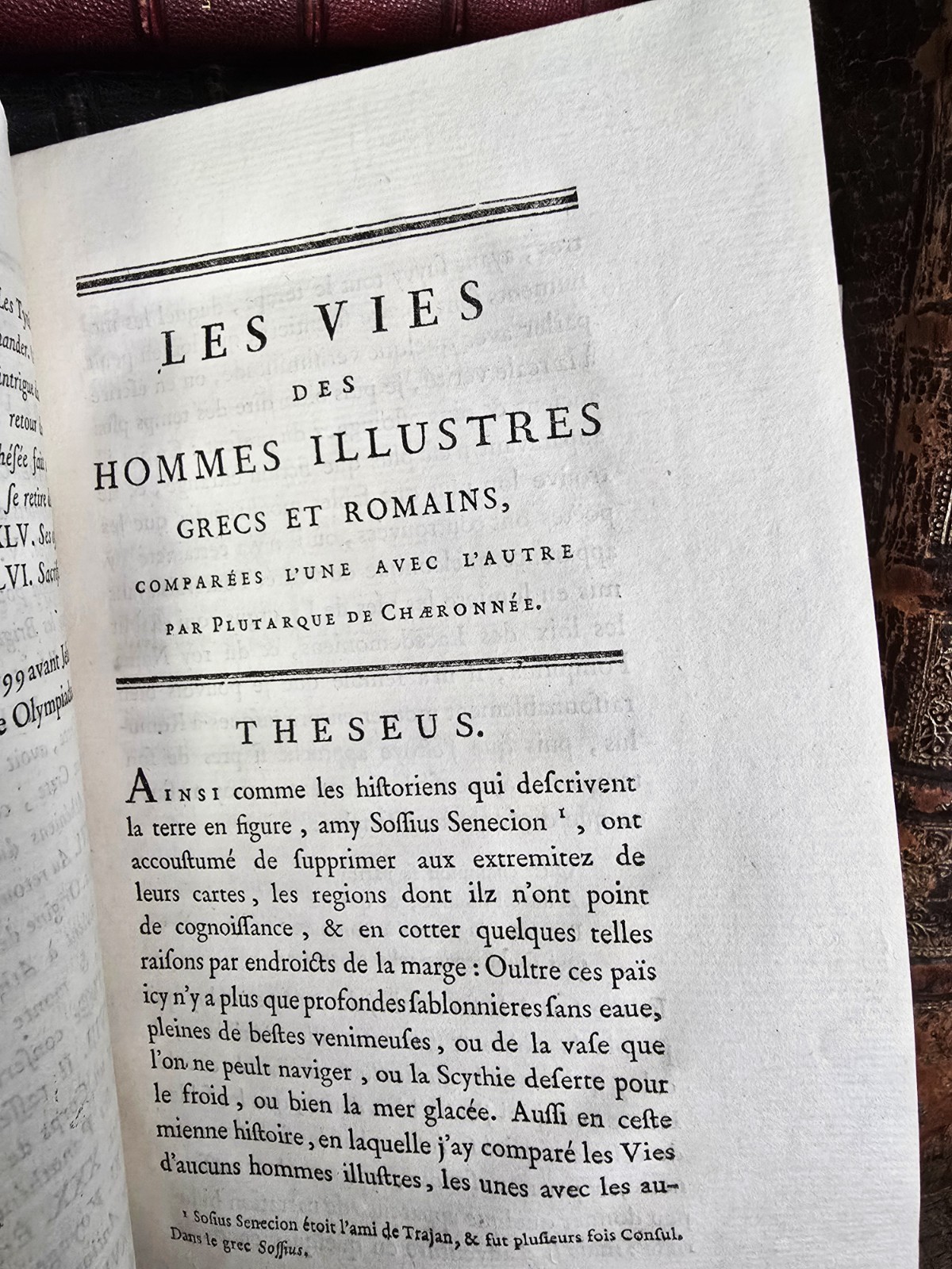 1783 – Lives of Illustrious Men by Plutarch – Theseus, Romulus, Lycurgus, Solon