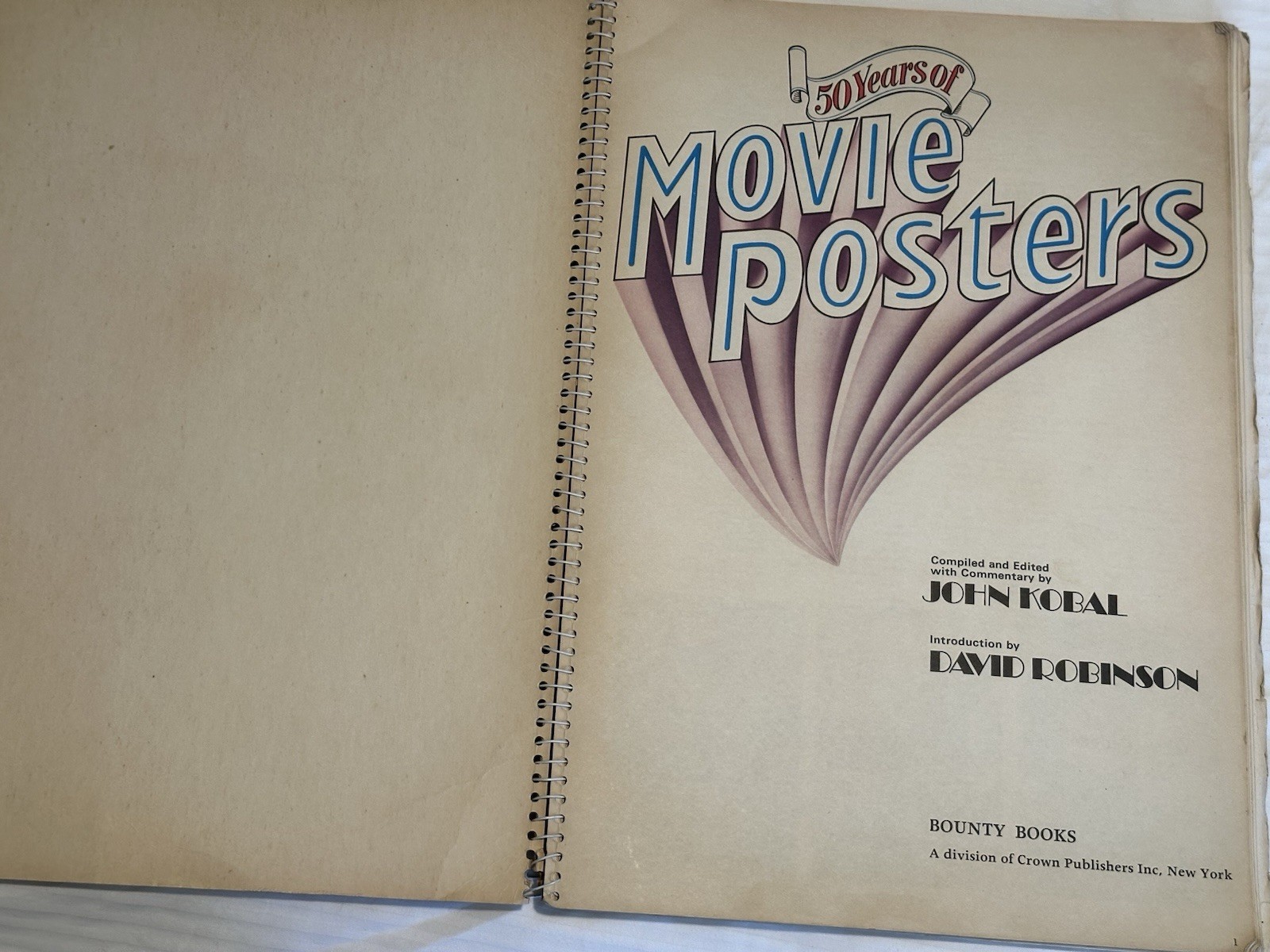 Bounty Books 50 Years of Movie Posters Spiralbound Illustrated John Kobal