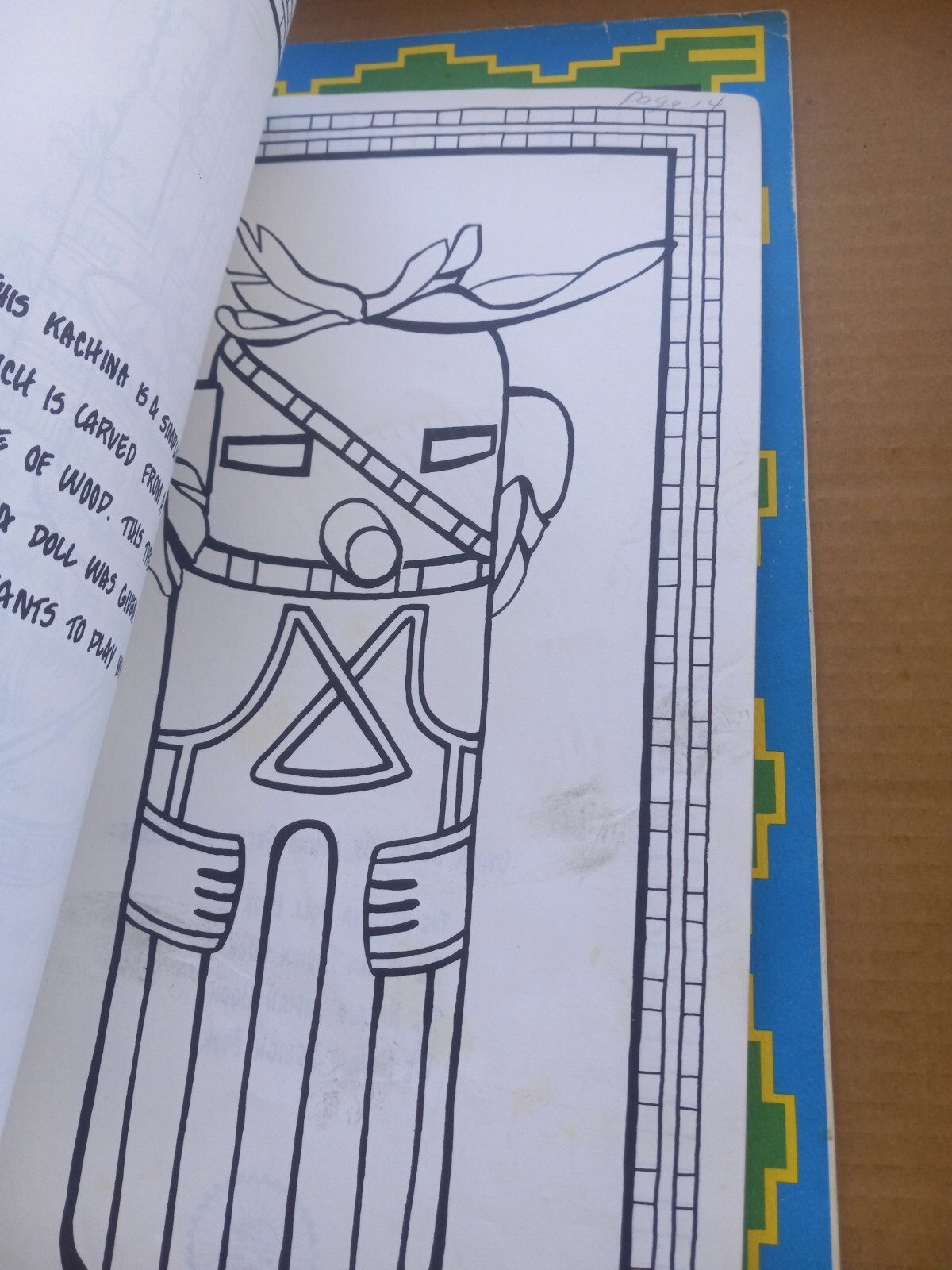 Pair of Vintage Kachina Doll Coloring Books Donna Greenlee 1972 73