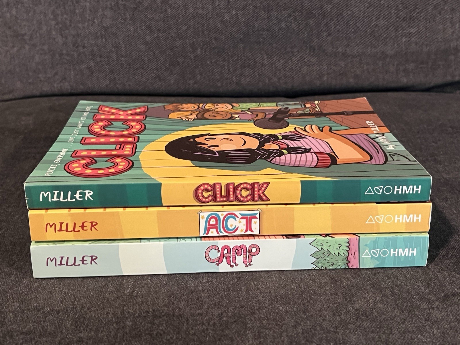 Kayla Miller (LOT OF 3) Paperback Graphic Novels – Click, Camp, Act EUC