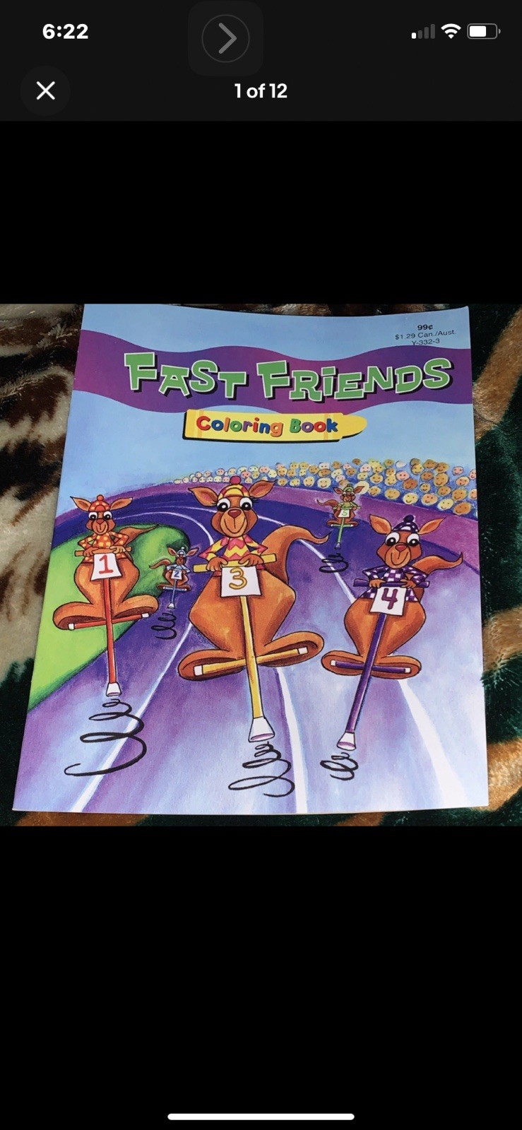 (4)Playmore Publishers Fast Friends Coloring Book Ages 4-8 Illustrated Paperback