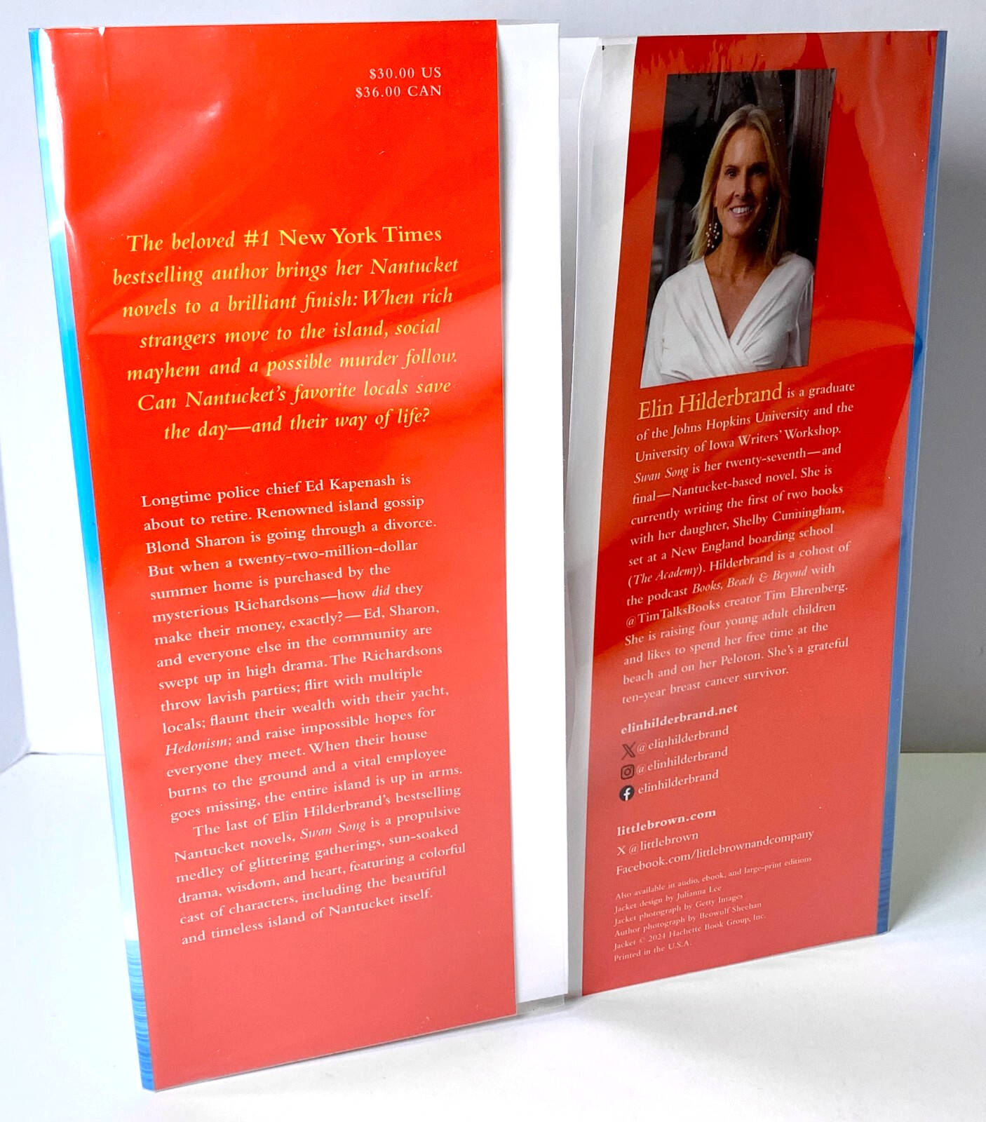 Swan Song, Elin Hilderbrand 2024 1st ed 1st print HCDJ in Mylar, Like new