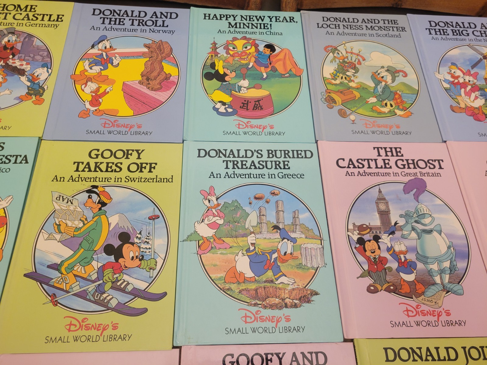 Disney’s Small World Library Lot Of 15 Hardcover Kids Books Vintage Countries