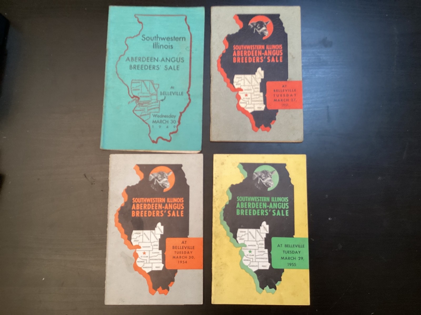 9 Vtg. 1950s Abeerdeen-Angus Books/Booklets History Rules Breeders Sales +