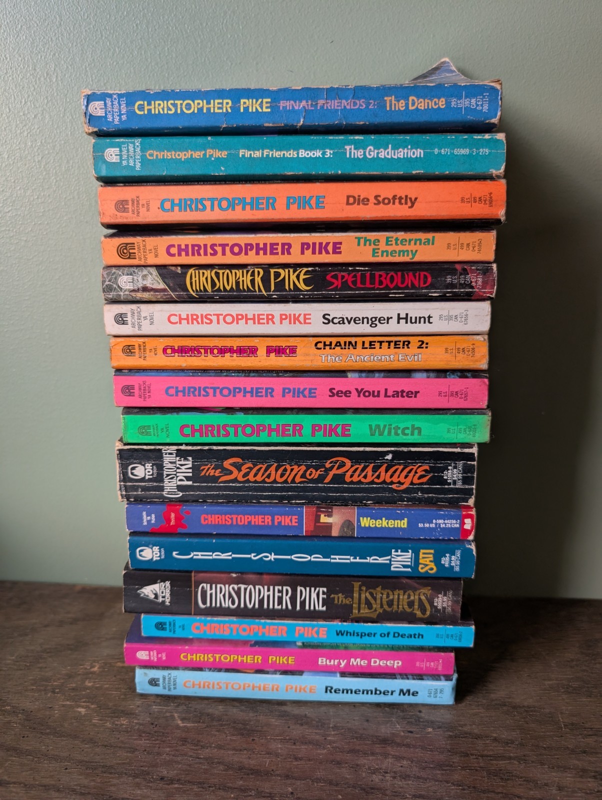 Lot 16 Christopher Pike YA Horror Book Archway Tor Paperbacks VTG 80s 90s