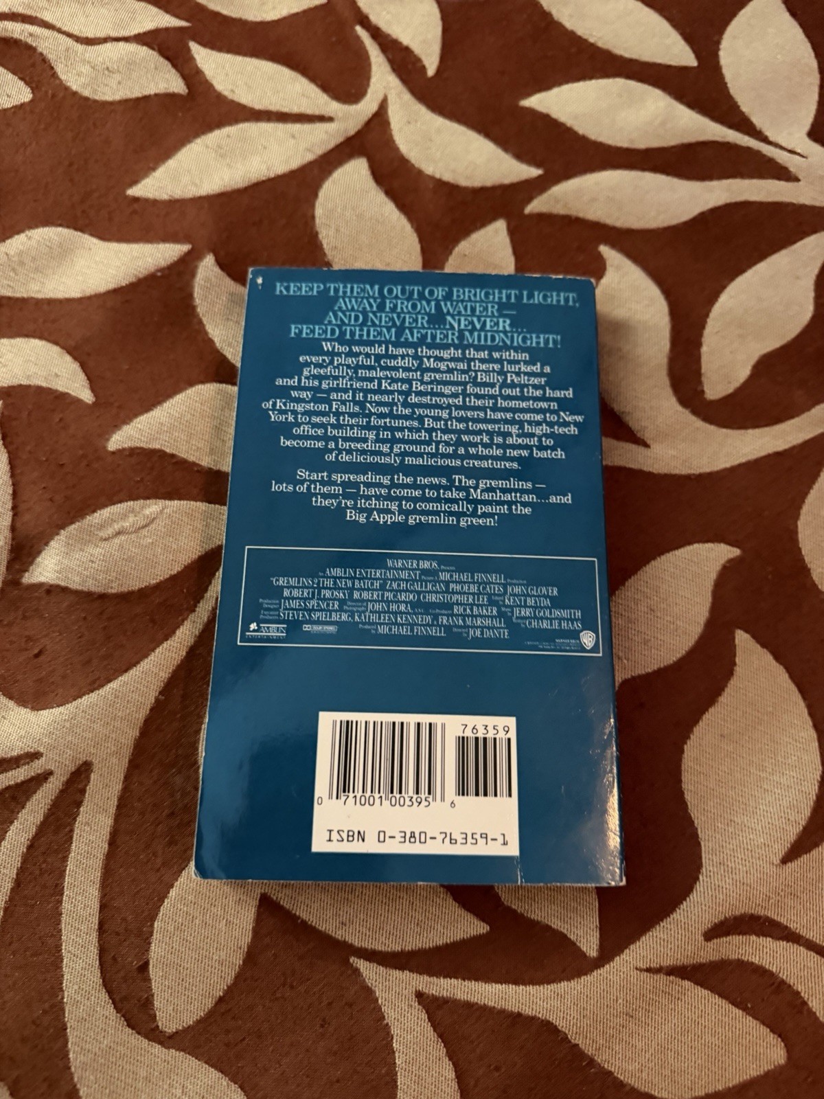 Gremlins 2: The New Batch David Bischoff (Avon, 1990) Movie Tie-In First Print