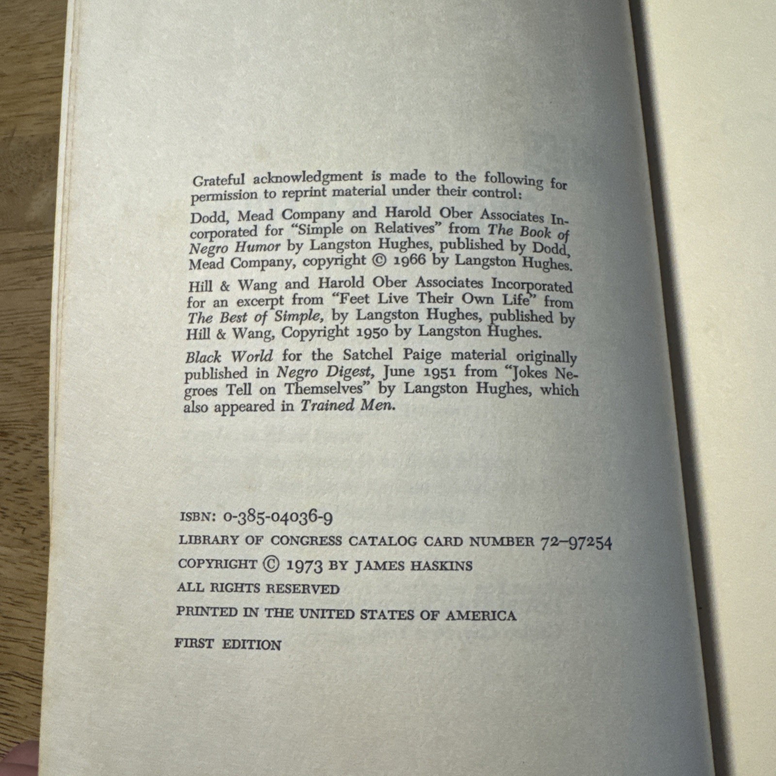 Jokes from Black Folks By Jim Haskins 1973 First Ed. Hardcover W/ Dust Jacket