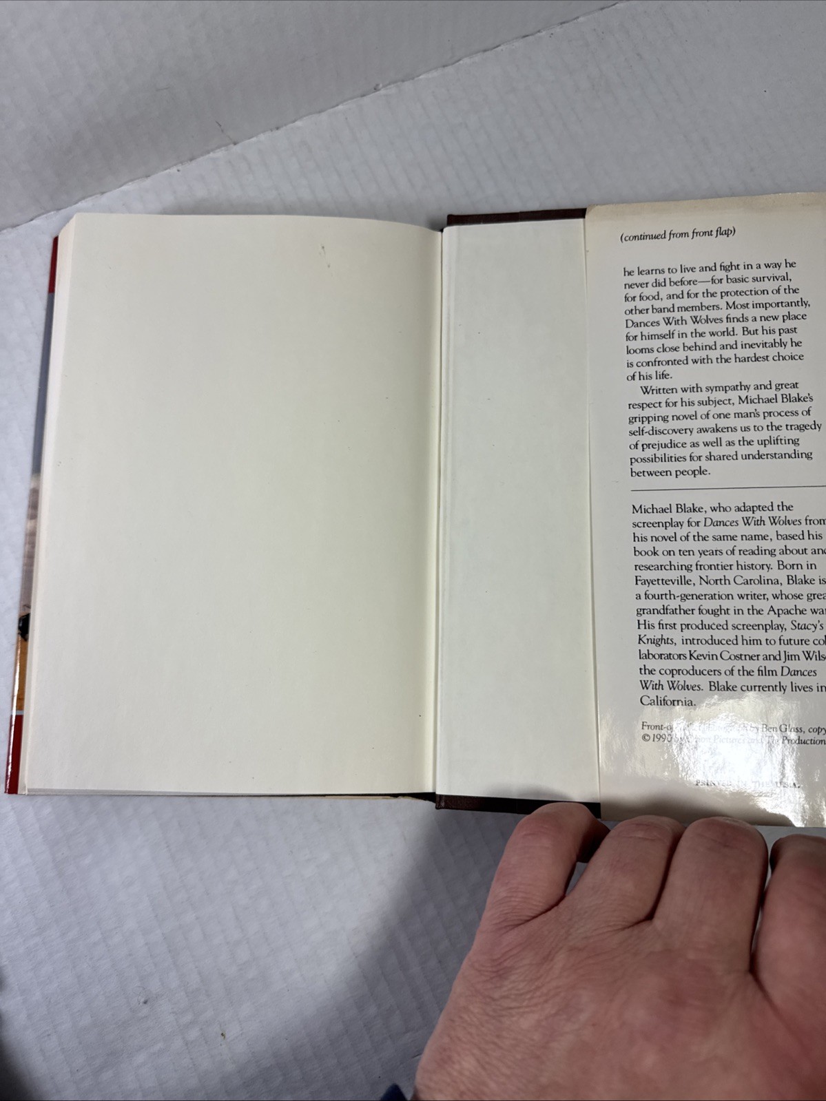 Dances with Wolves : A Novel Hardcover Michael Blake