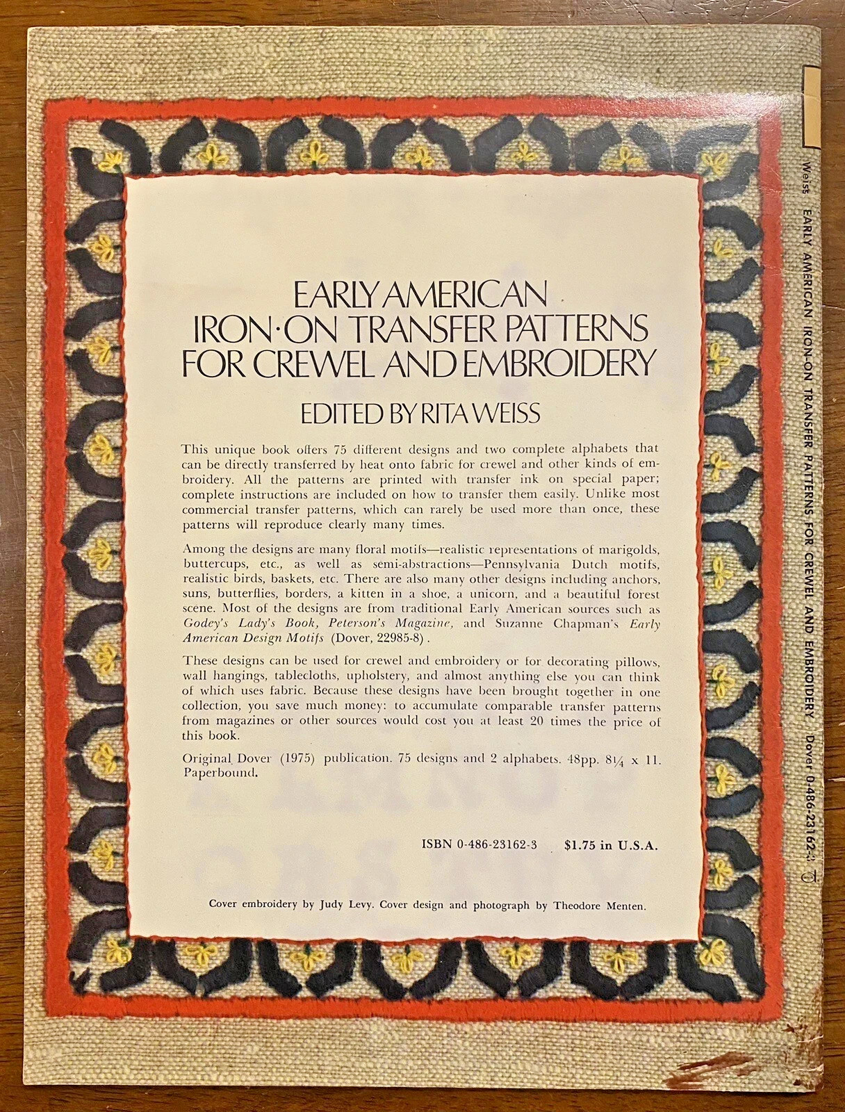VTG Early American Iron-On Transfer Patterns for Crewel & Embroidery RITA WEISS