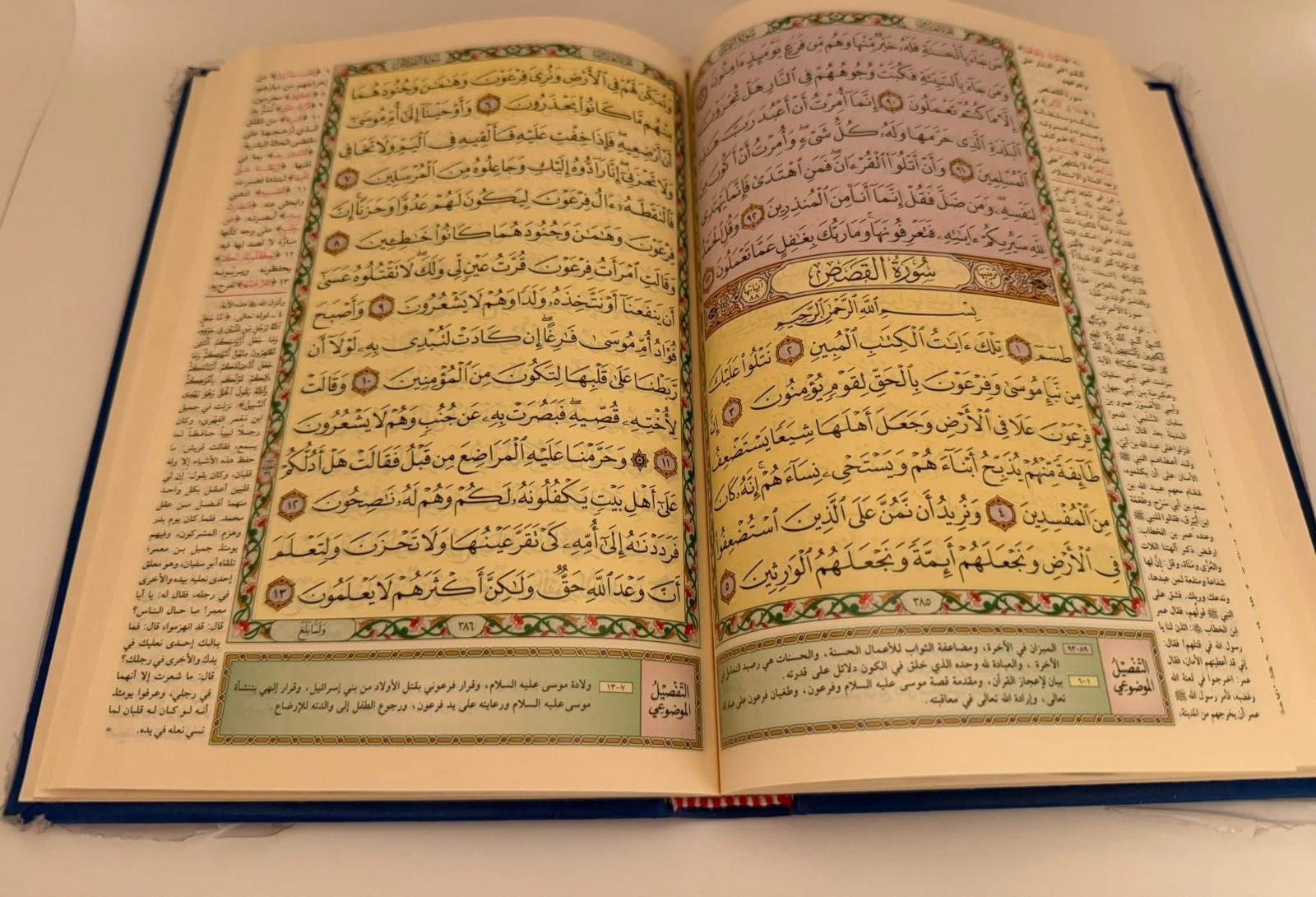 Holy Quran Uthmania Script, colored with words meanings size:6.5*5 inch Arabic