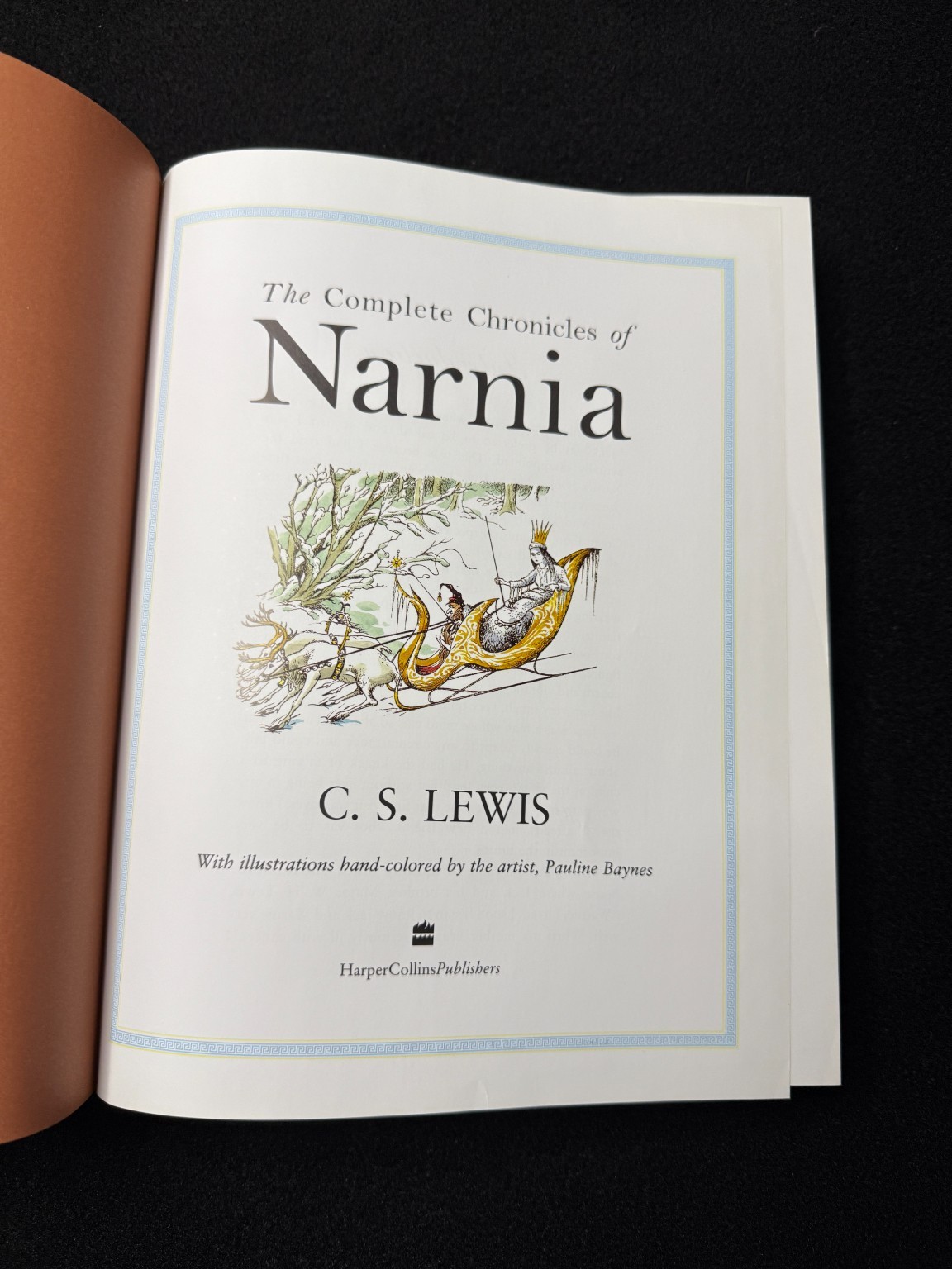 Complete Chronicles of Narnia C.S. Lewis Illus Pauline Baynes HarperCollins HC
