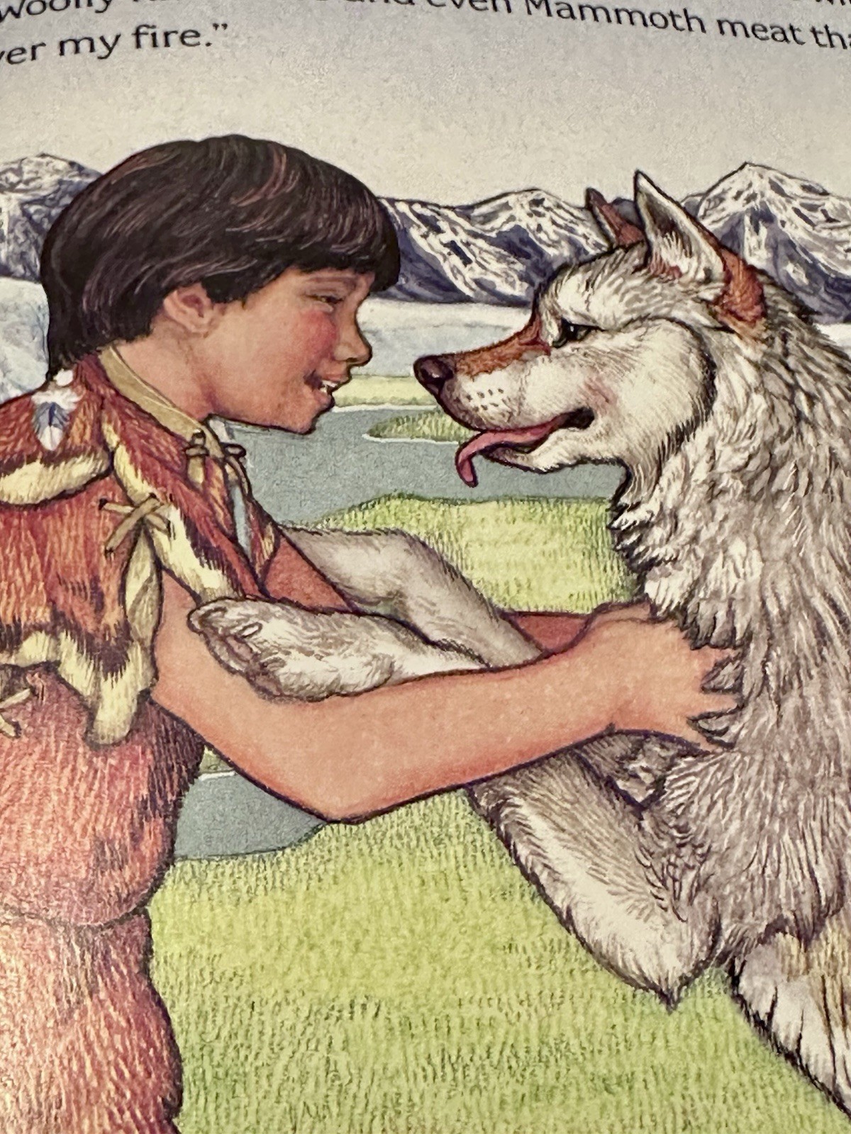 The First Dog by Jan Brett – 1988 – As Is – 9.25”w x 11”h x 0.25”d
