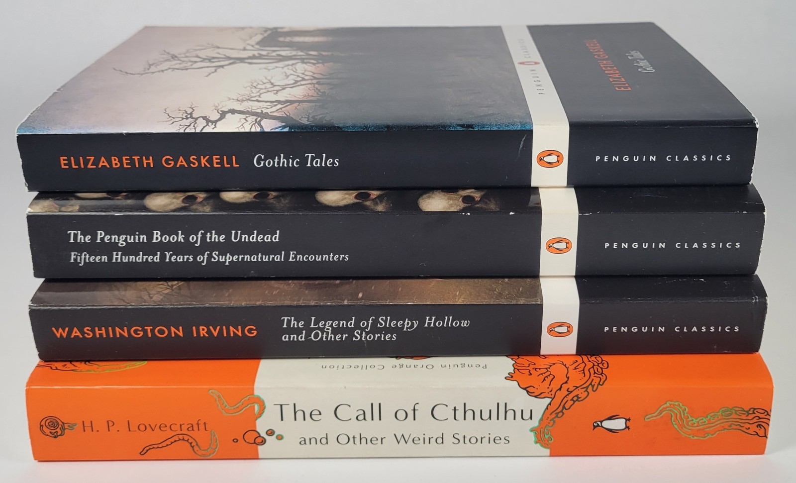 Penguin Classics Gothic Horror 4-Book Lot – Lovecraft, Gaskell, Irving