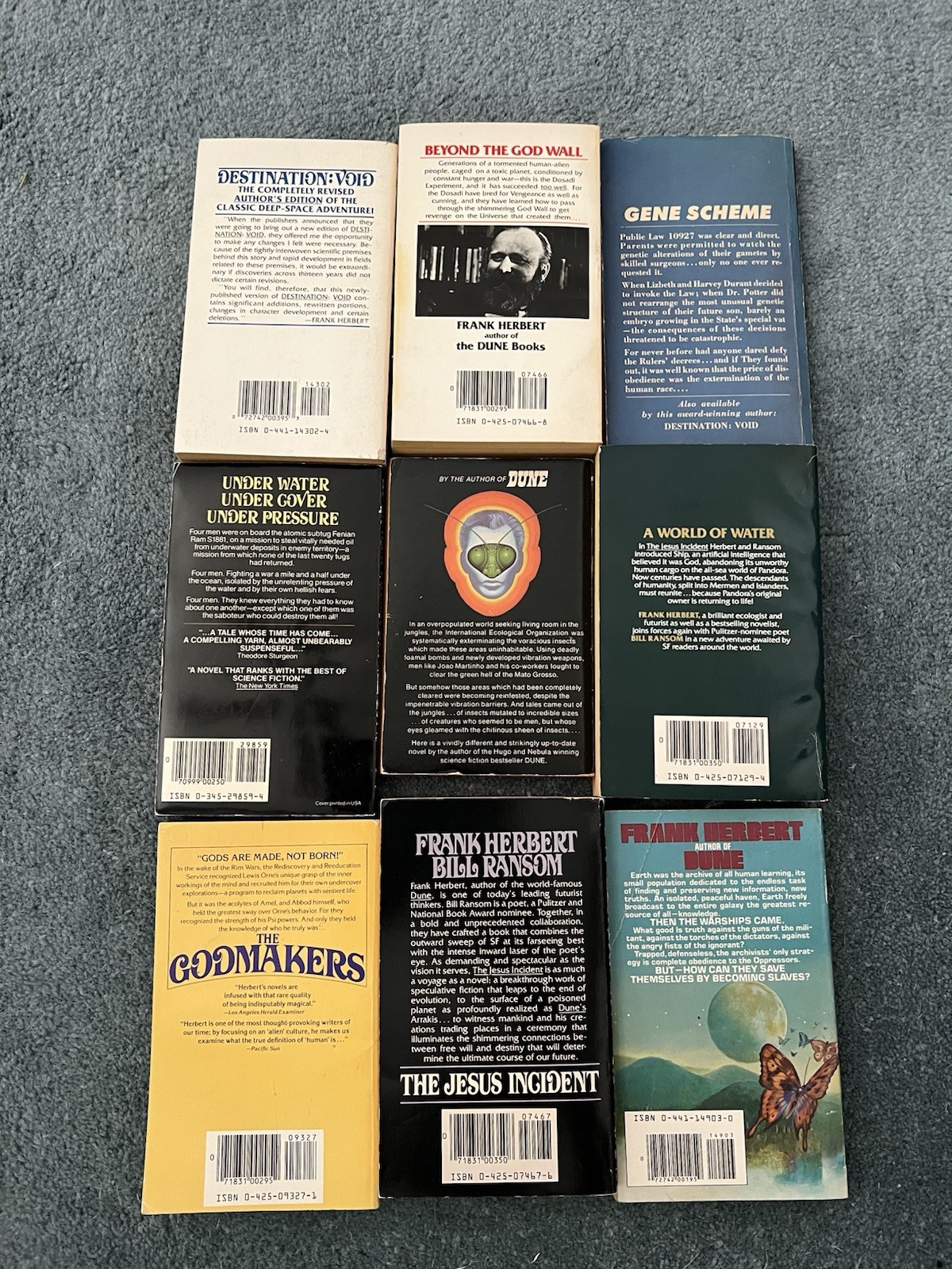 Frank Herbert Paperback Vintage Book Lot