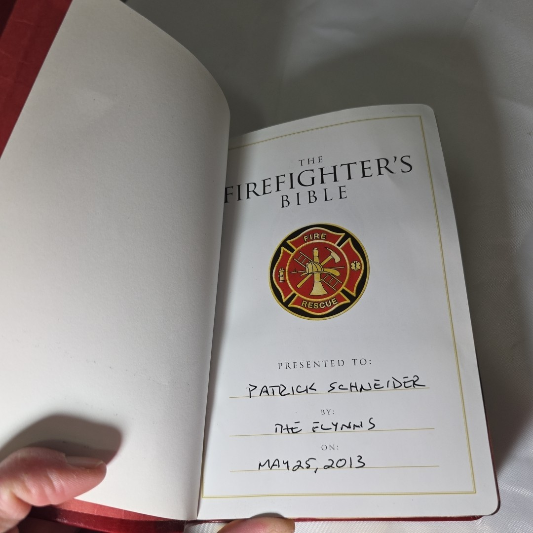 Firefighter’s Bible Soft Red Simulated Leather Red Letter 7×5″ Holman HCSB 2012