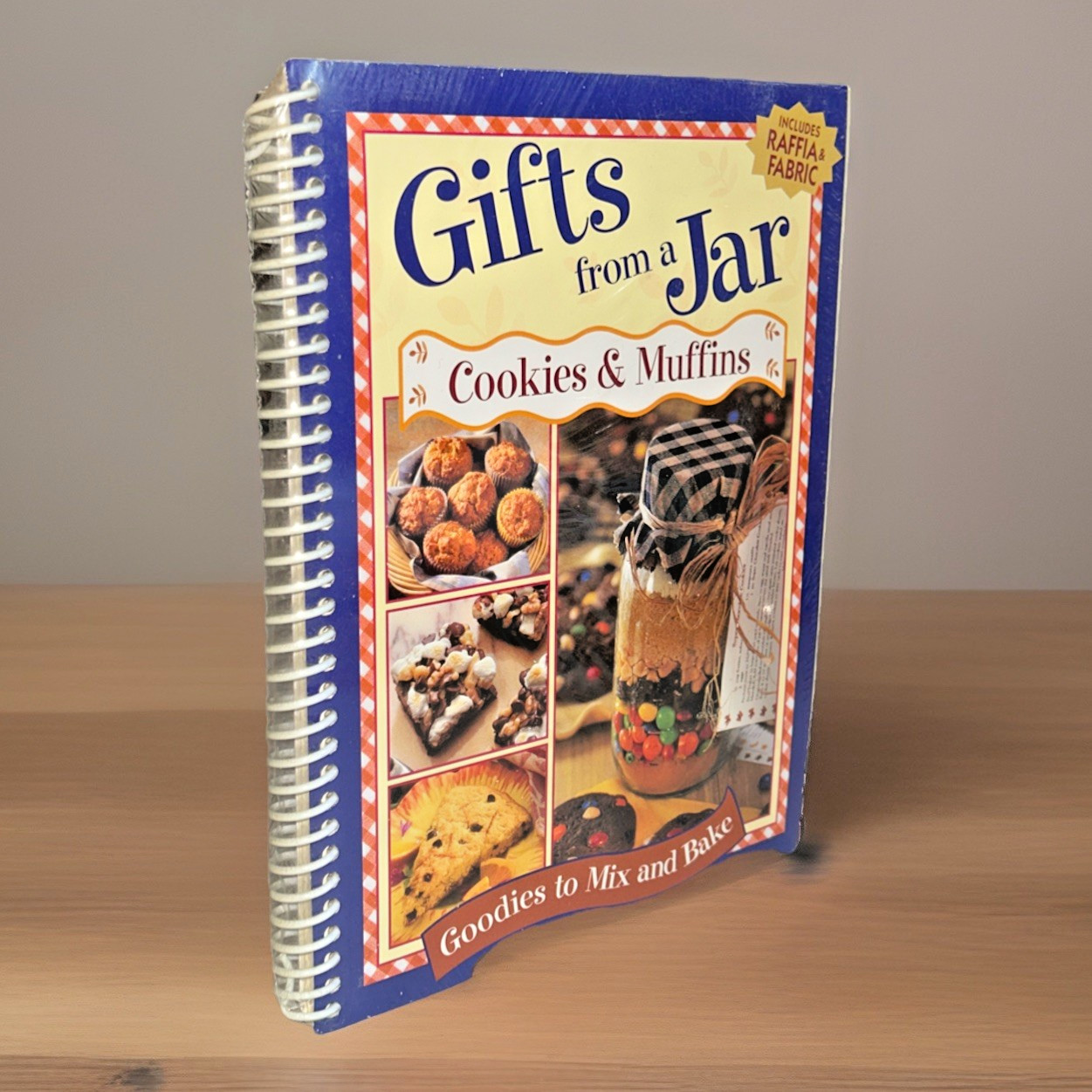 Gifts from a Jar ~ Cookies and Muffins ~ New, Sealed ~ With Raffia and Fabric