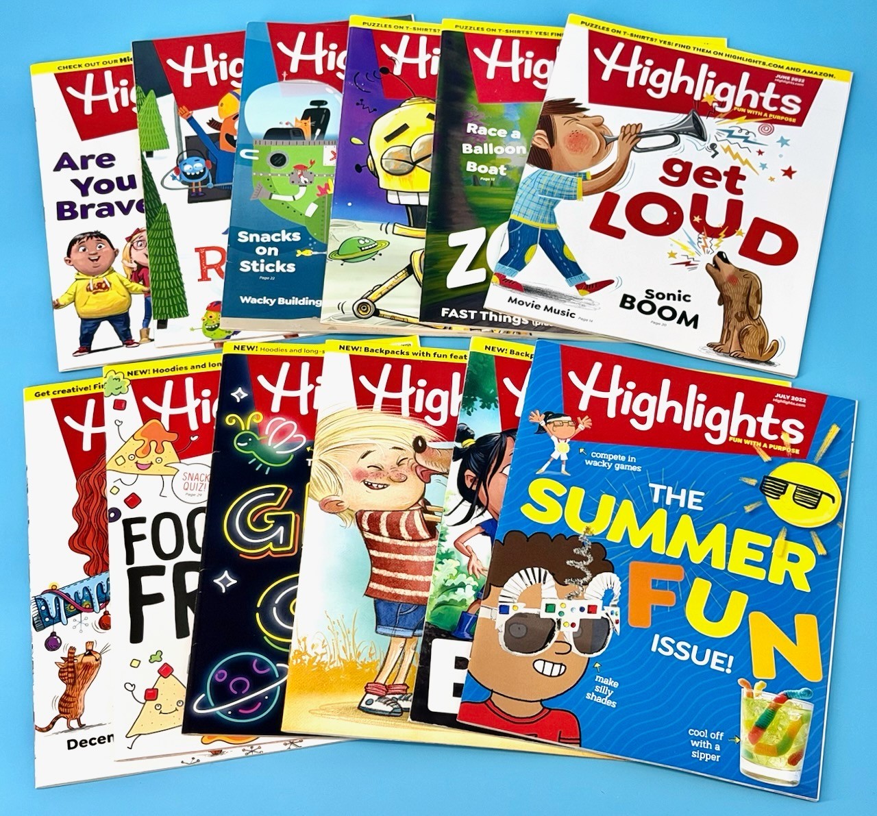 Highlights Magazine Kids Lot Of 12 – FULL YEAR 2022 Children Educational EUC