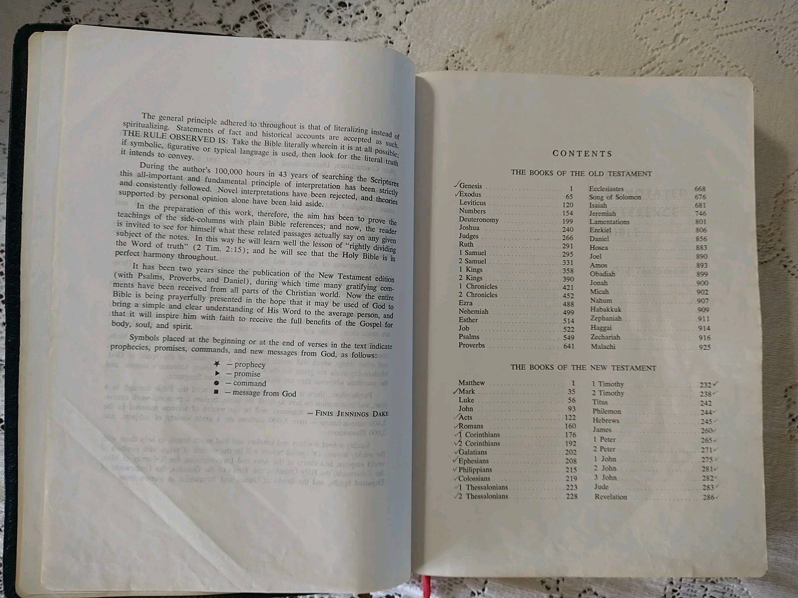 Genuine Leather Dakes Annotated Reference Bible Old New Testament KJV Black 1961