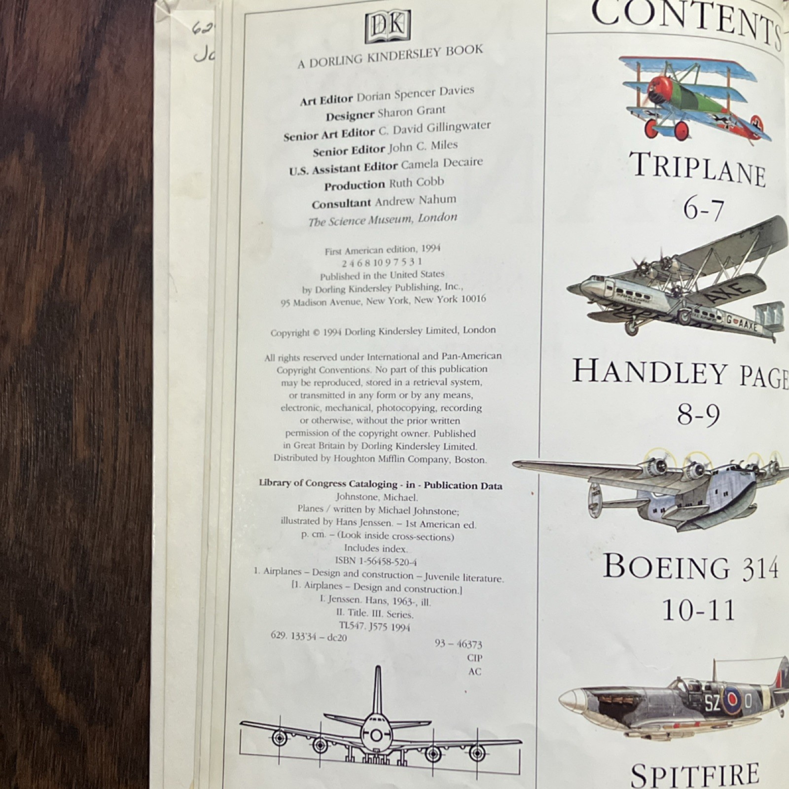 Look Inside Cross-Sections Planes Hardcover by Michael Johnstone Dorling Kinder…