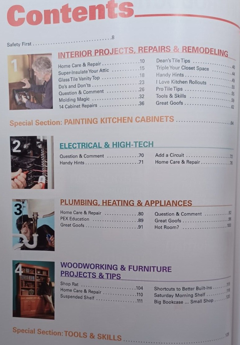 Lot of 3 Family Handyman Home Improvement Books HC 2010 2011 2013 188 Pages