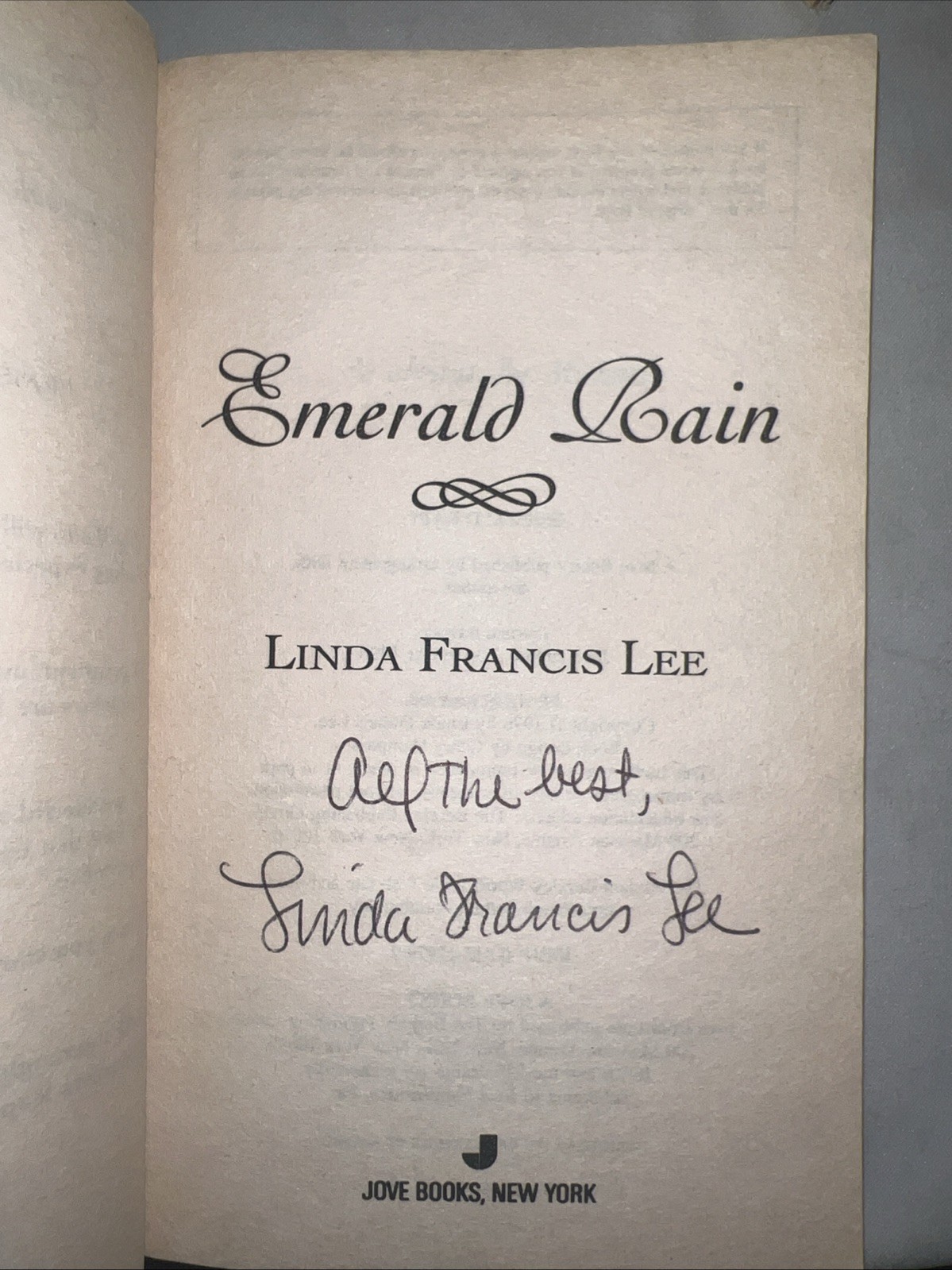 Lot of 3 VTG Linda Francis Lee Books- Swans Grace, The Ways Of Grace, Etc SIGNED