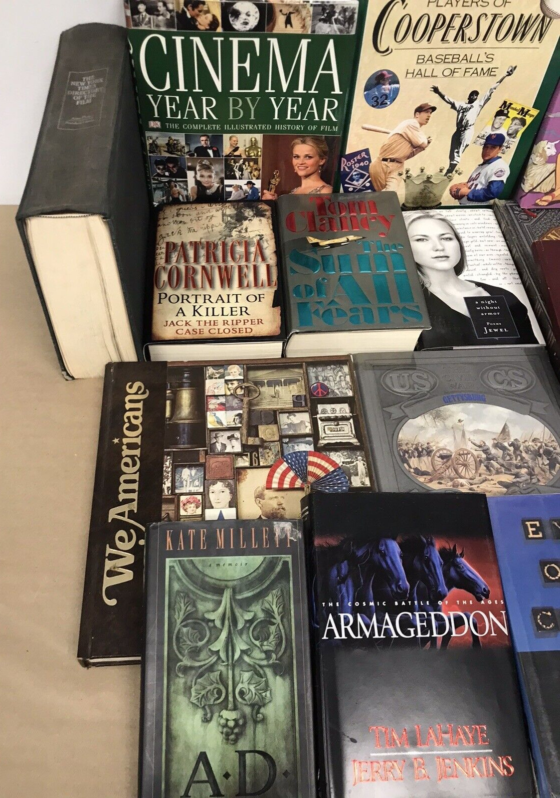 Vintage 16pc Book Lot Film Education History Biographies Novels & More