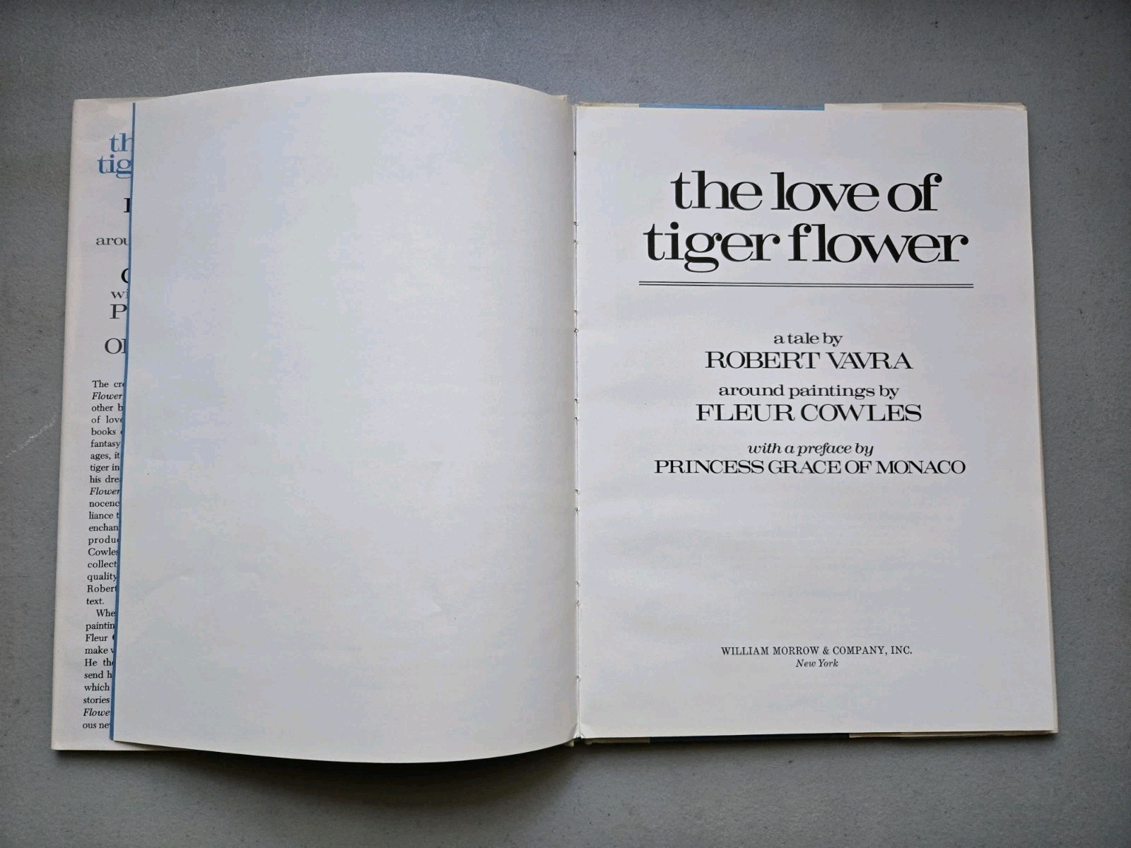 THE LOVE OF TIGER FLOWER 1980 HC DJ 1ST Edition Robert Vavra Fleur Cowles