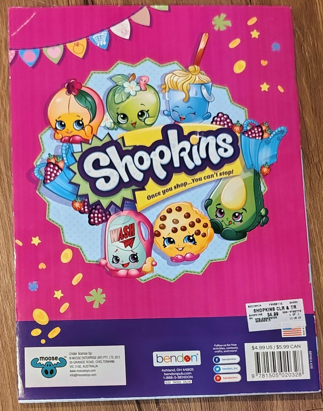 SHOPKINS COLOR & TRACE INCLUDES STICKERS & TRACING PAGE Coloring Book