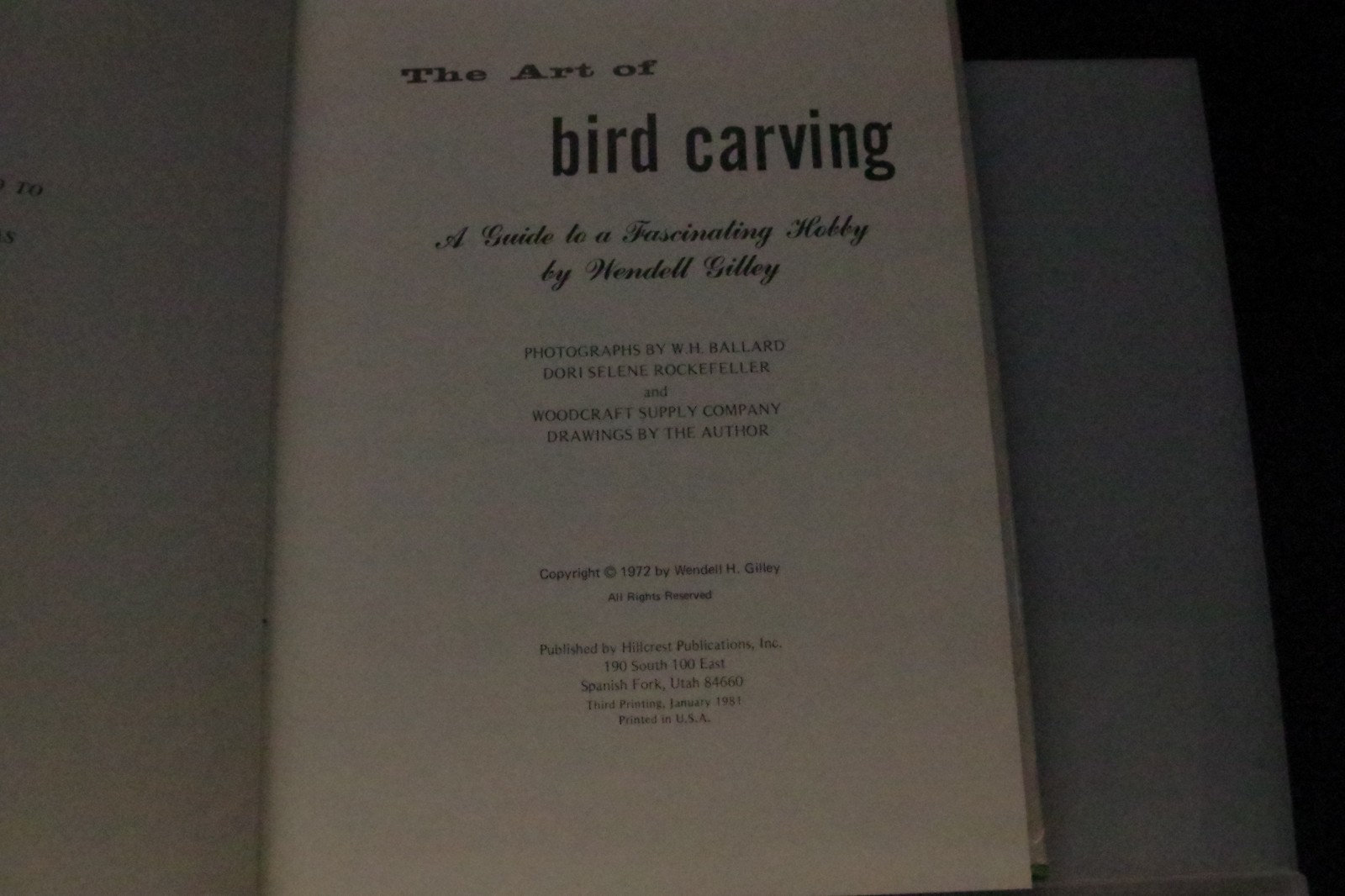 The Art of Bird Carving by Wendell Gilley – Hillcrest 1972 (05KT26CA)