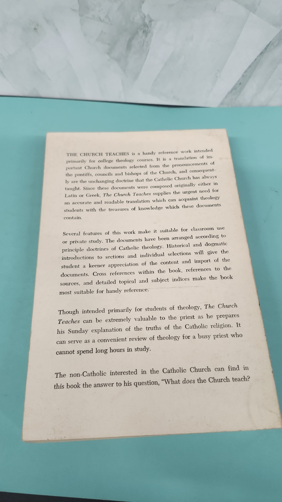 The Church Teaches Documents Of The Church by Jesuit Fathers of St, Mary’s U.