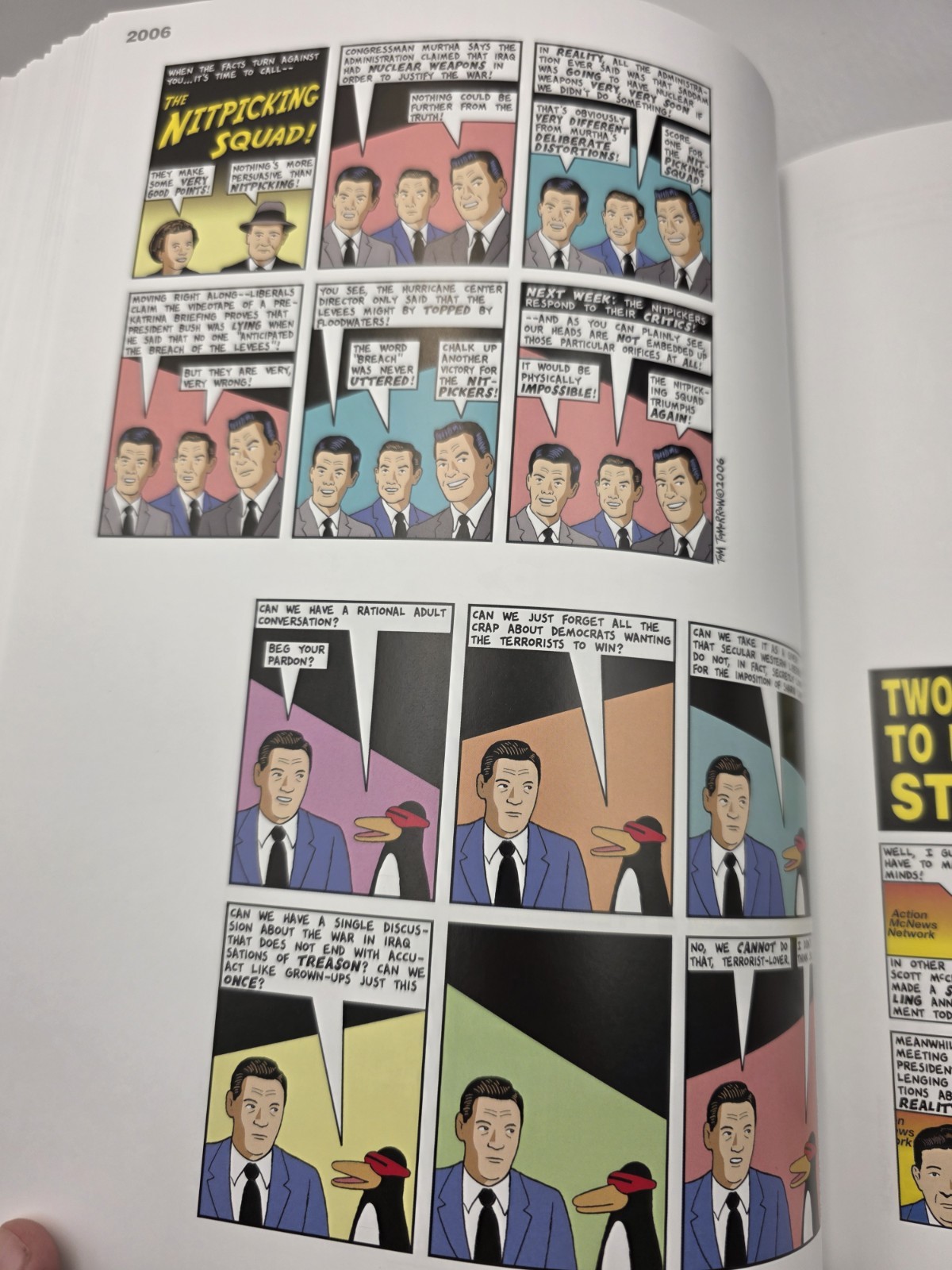 Tom Tomorrow 25 Years Vol 1 & 2 Dan Perkins Comic Art Hardcover Set + Bonus