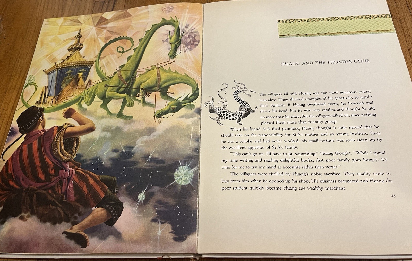 CHINESE FAIRY TALES : Marie Ponsot : illus Serge Rizzato : oversized : vintage