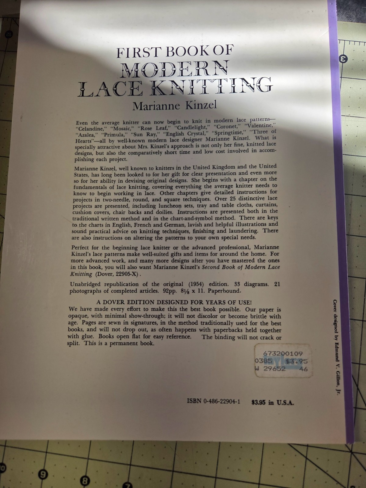 First Book of Modern Lace Knitting by Marianne Kinzel (1972, Trade Paperback)